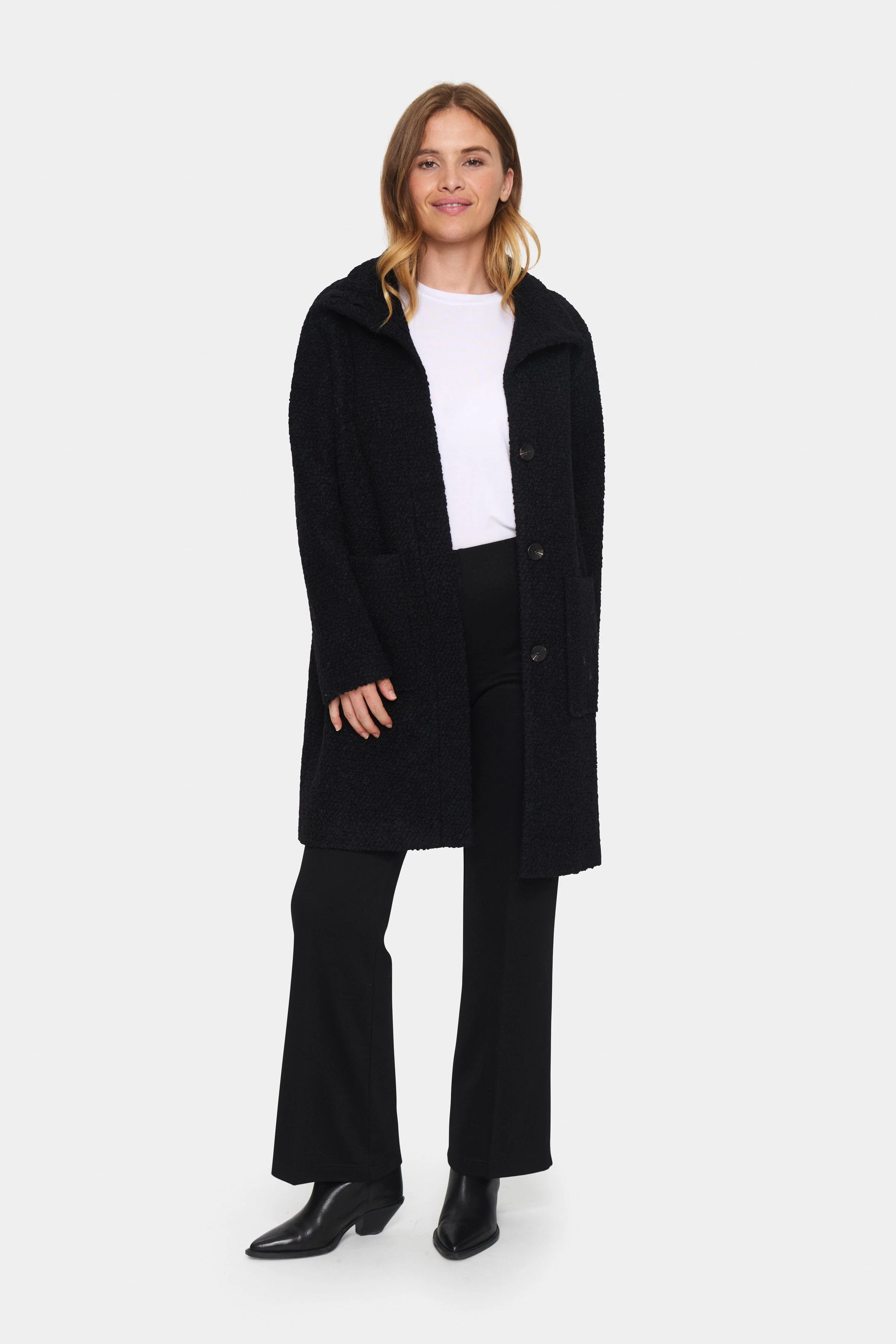 Ferddy Wool Blend Coat - Black - Image 3