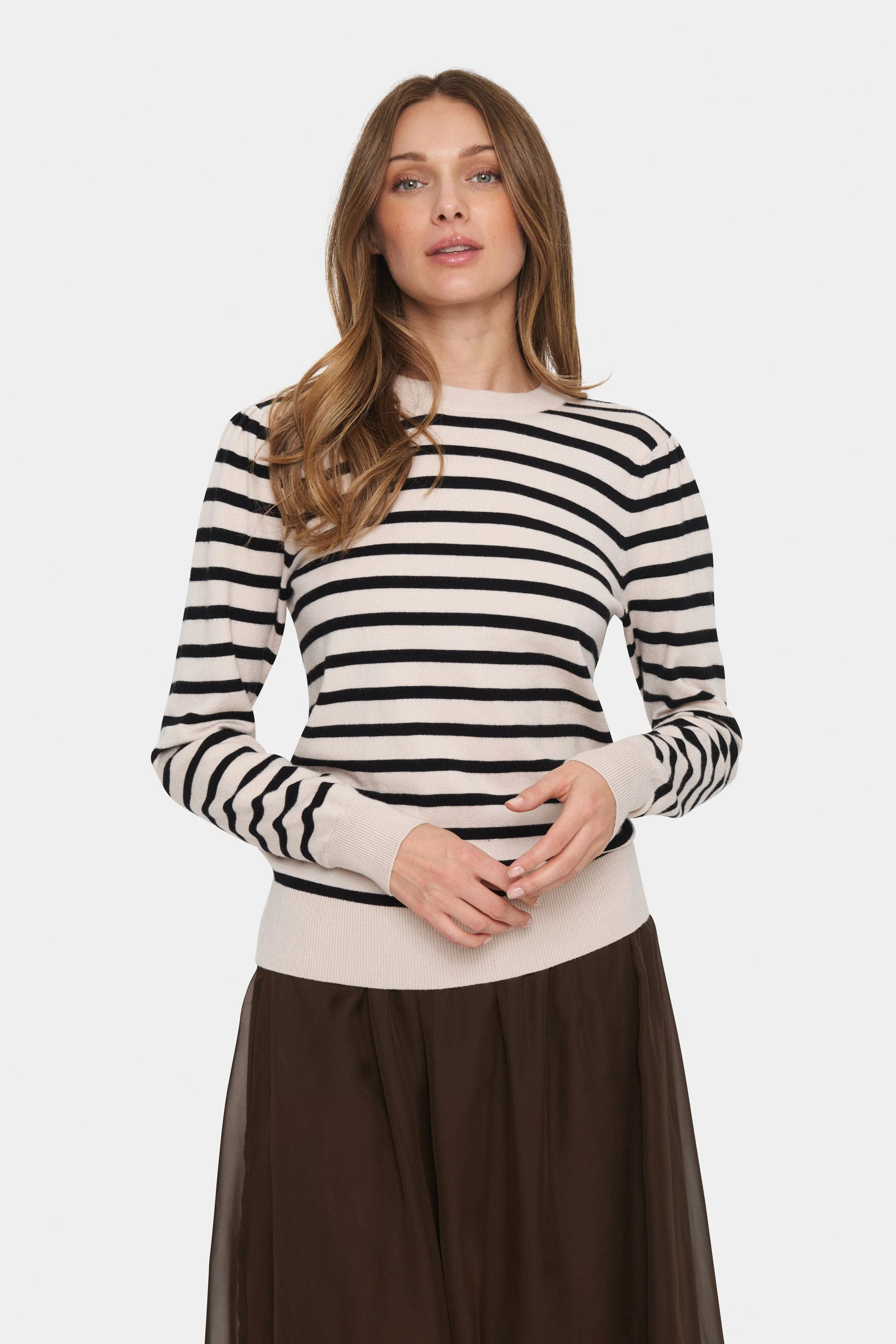Fikam Stripe Long Sleeve Jumper - Black - Image 3