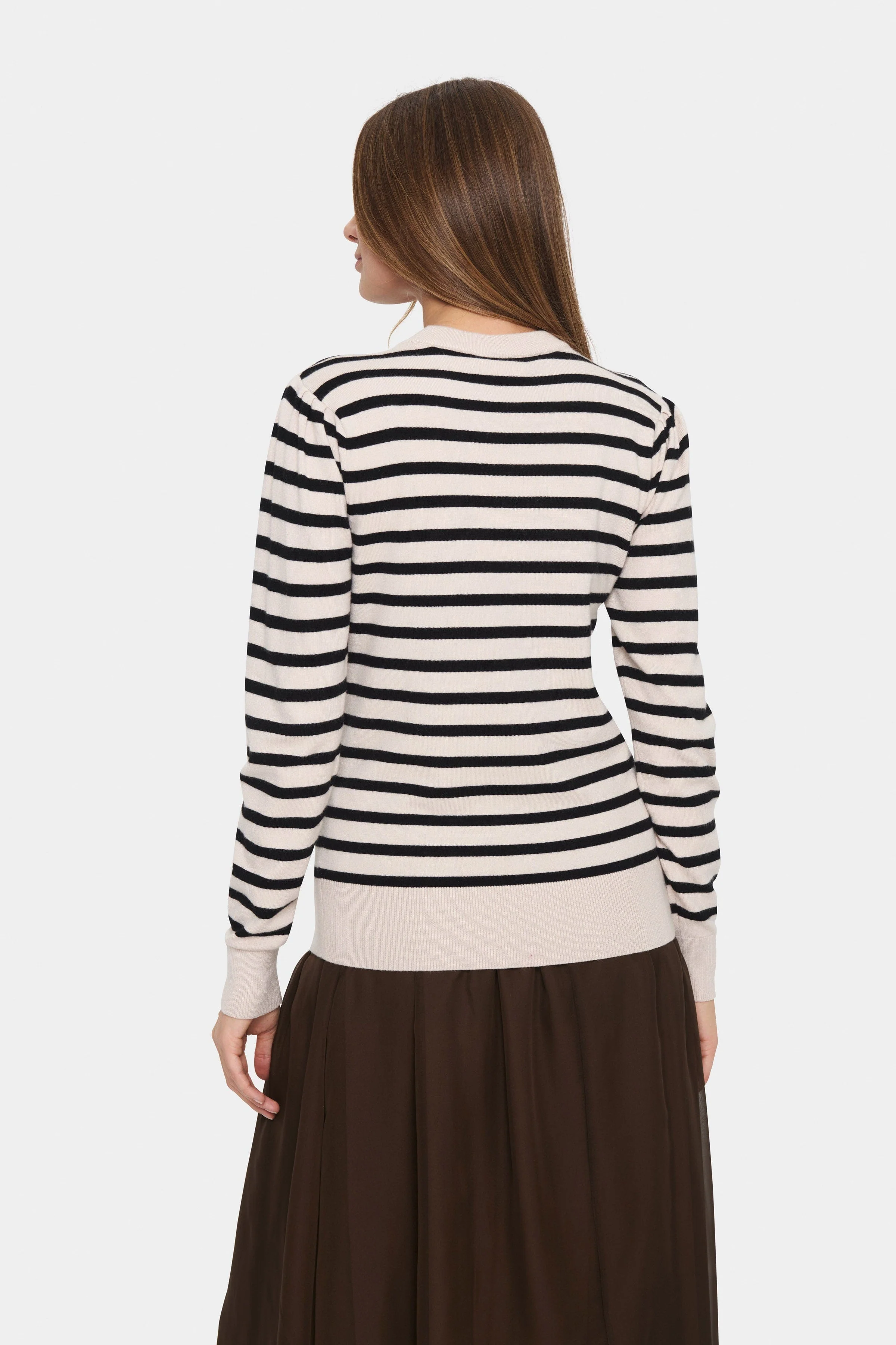 Fikam Stripe Long Sleeve Jumper - Black - Image 4