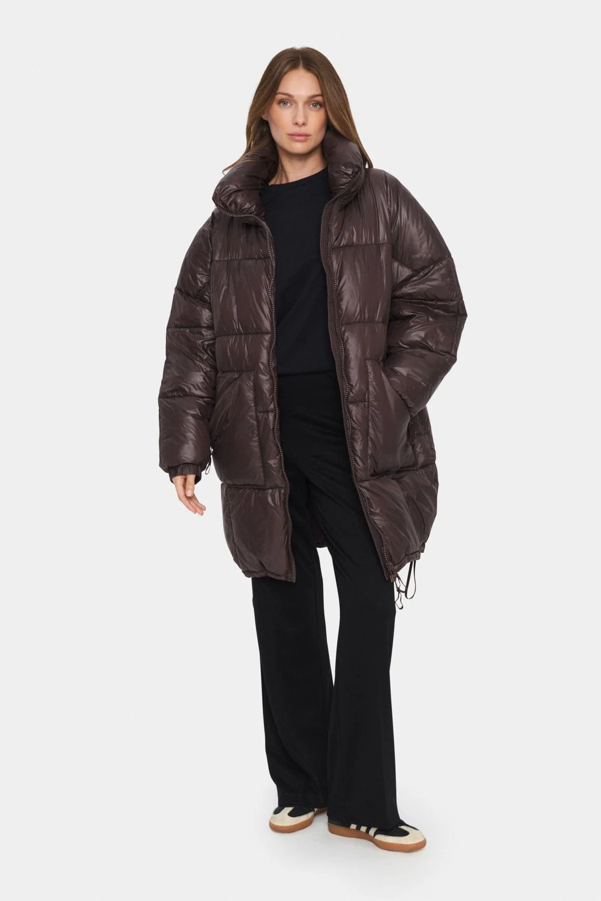 Florine Puffer Coat - Dark Oak - Image 2