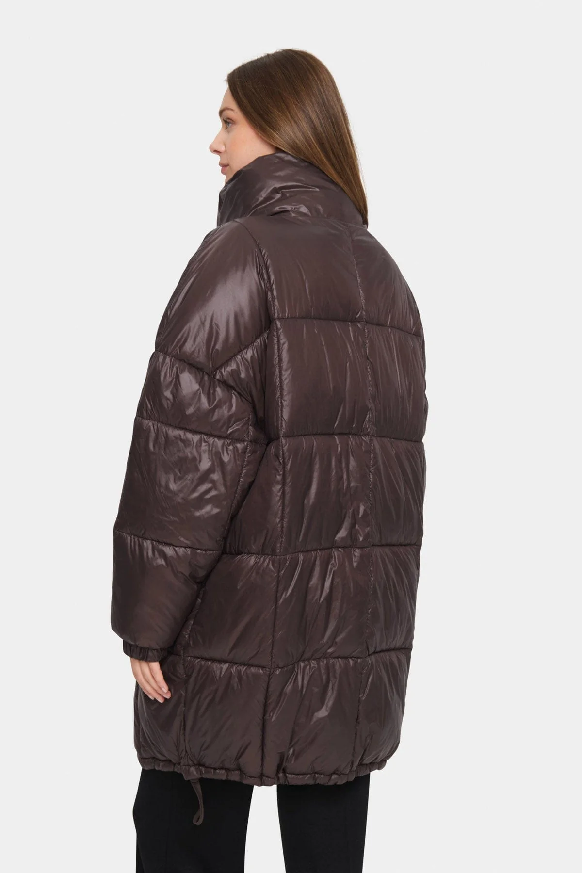 Florine Puffer Coat - Dark Oak - Image 3