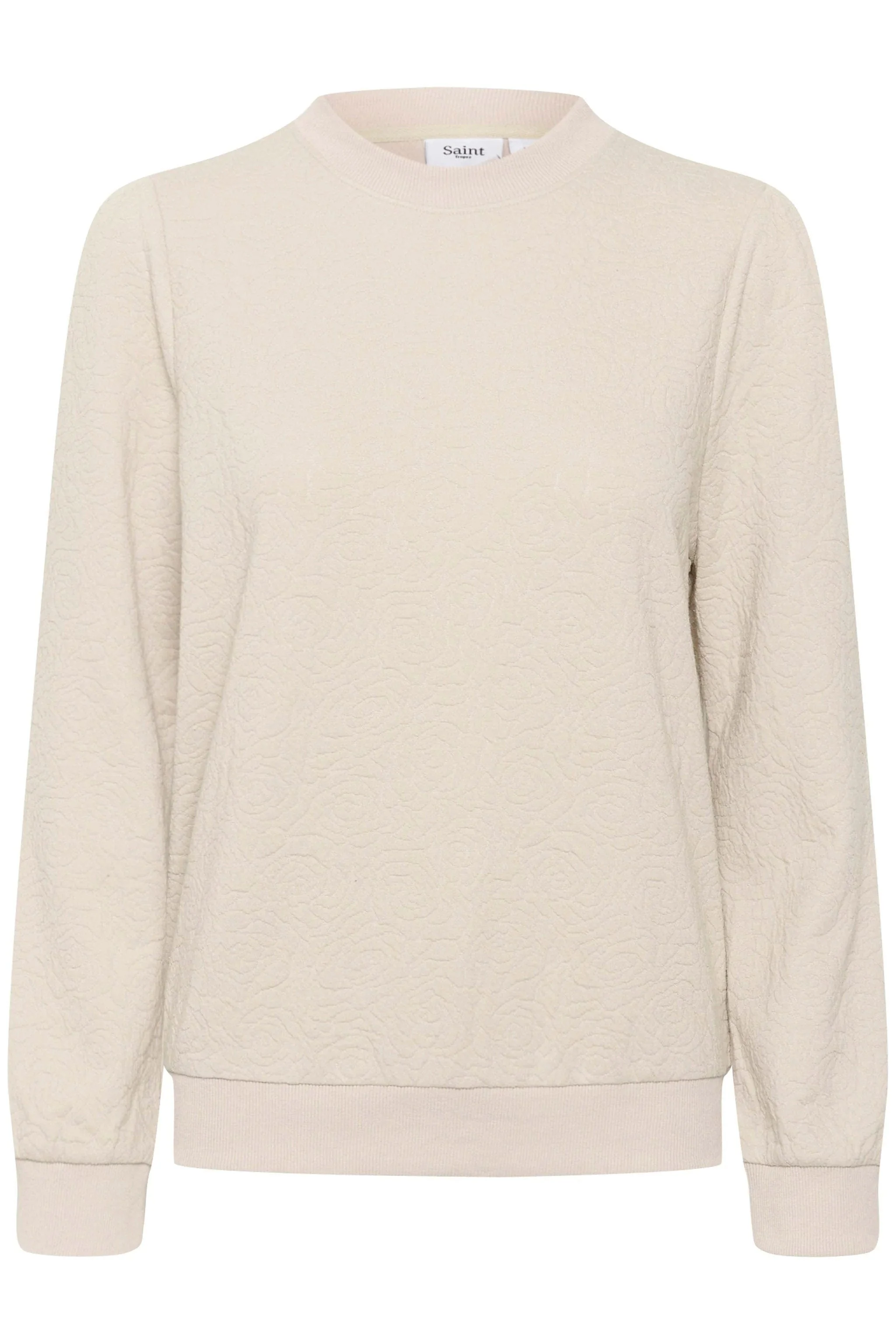 Gandy Self Patterned Sweatshirt - Gray Morn