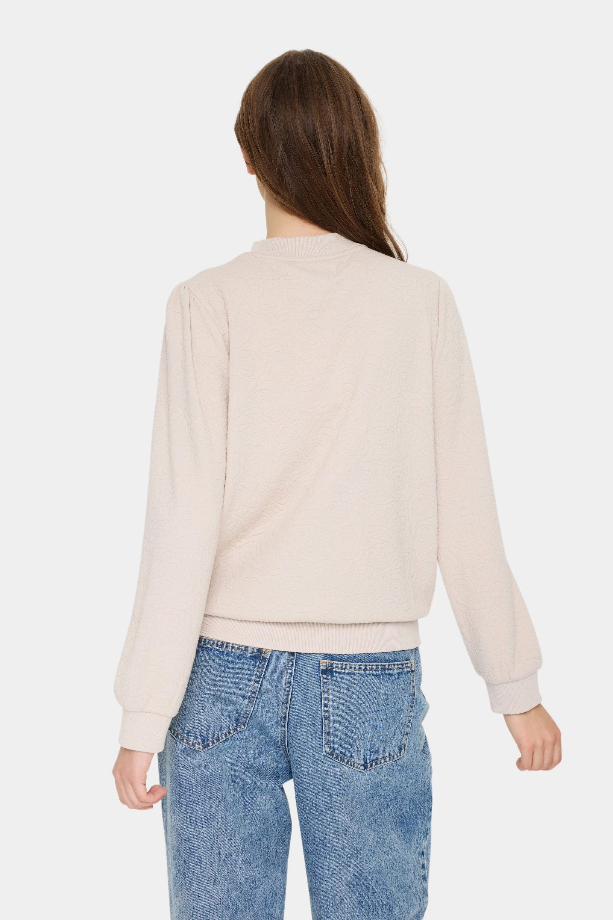 Gandy Self Patterned Sweatshirt - Gray Morn - Image 3