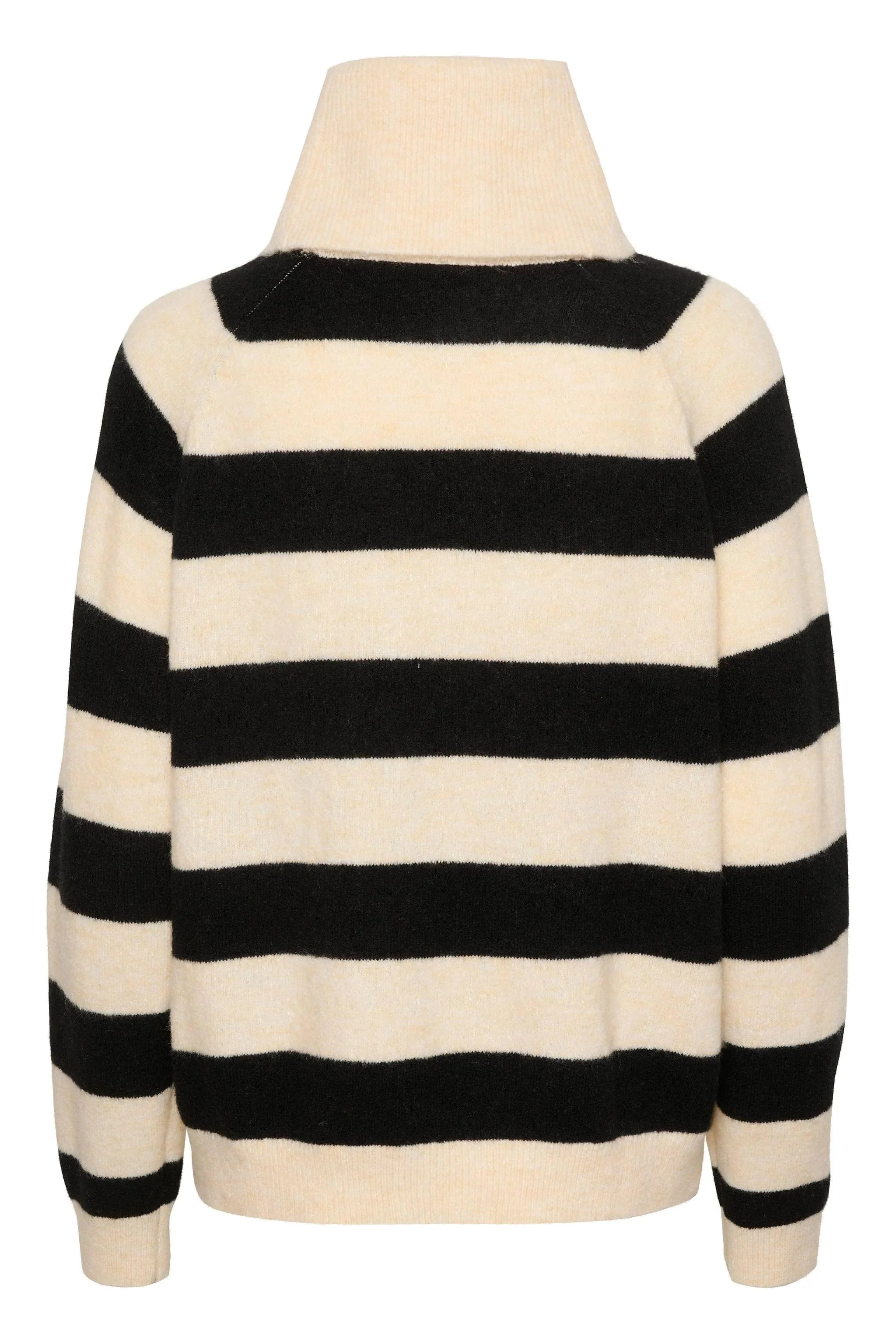 Garbie Rollneck Jumper - Ice Black Stripe - Image 7