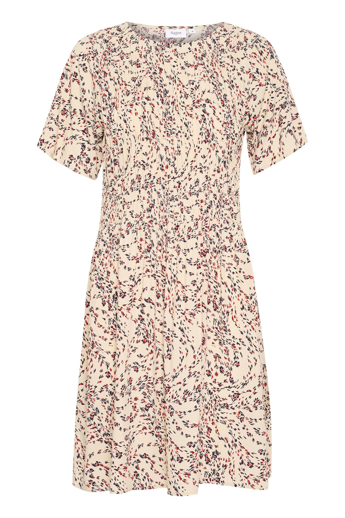 Gisla Mini Dress - Fog Windswept Leaves