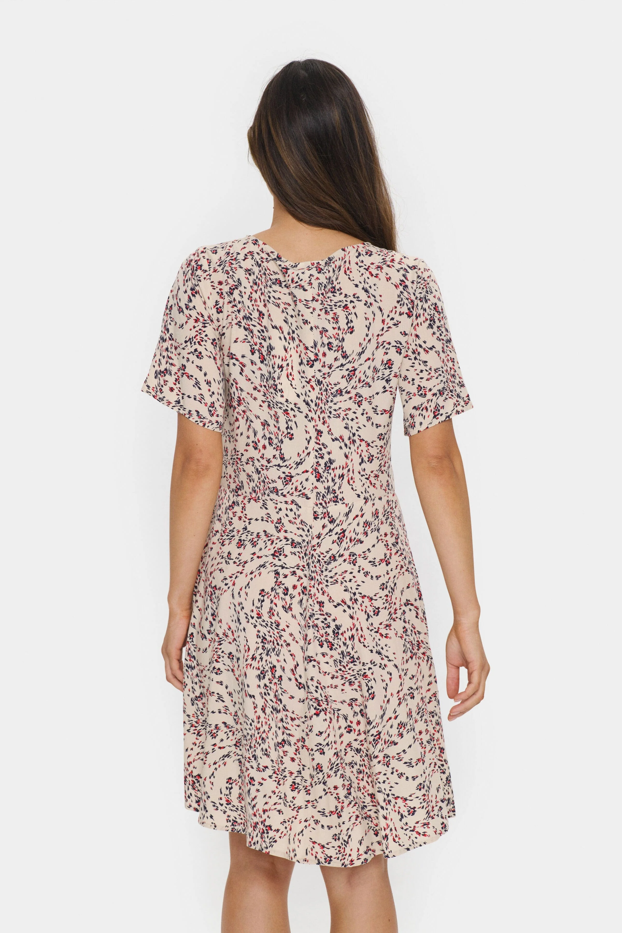 Gisla Mini Dress - Fog Windswept Leaves - Image 4