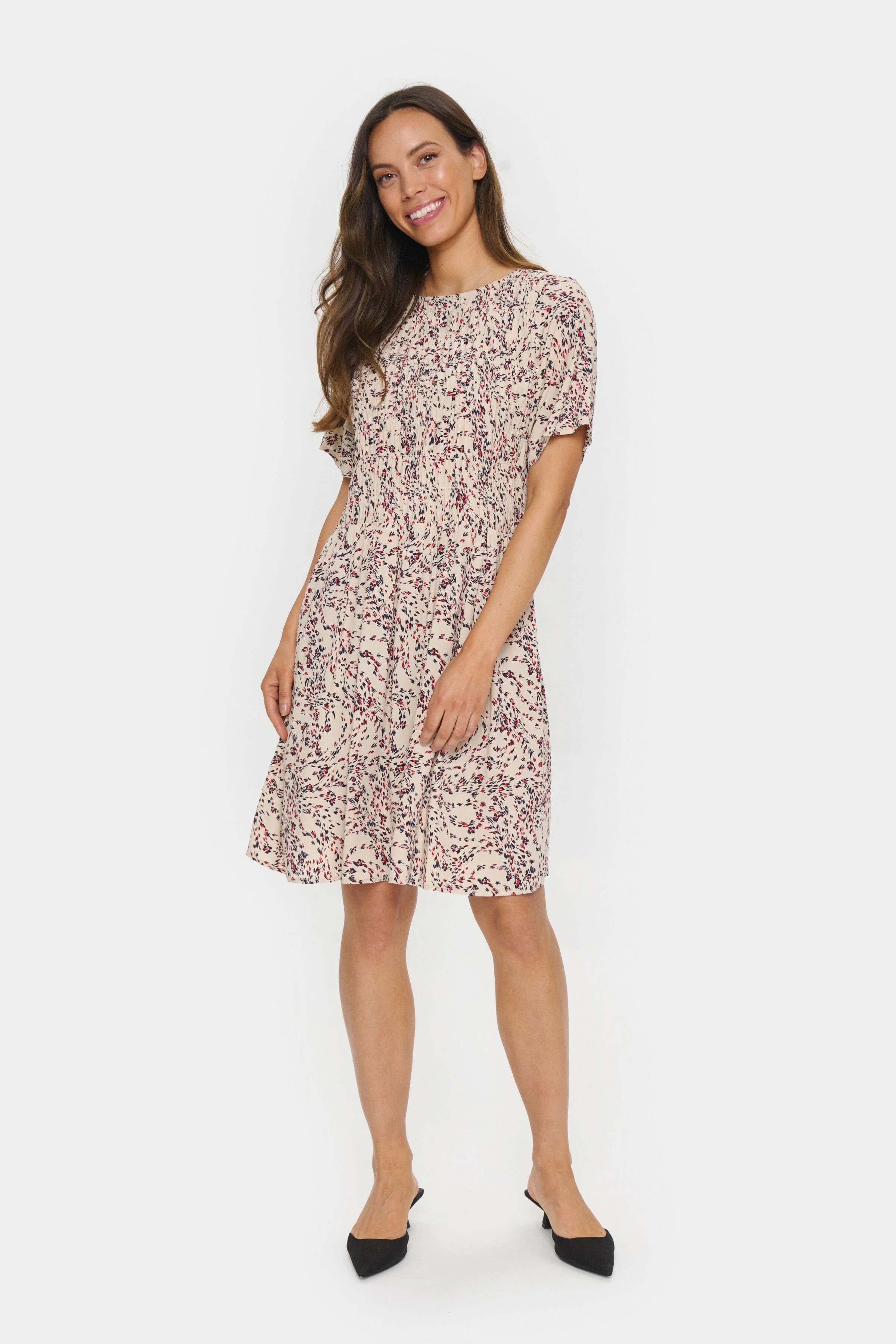 Gisla Mini Dress - Fog Windswept Leaves - Image 5