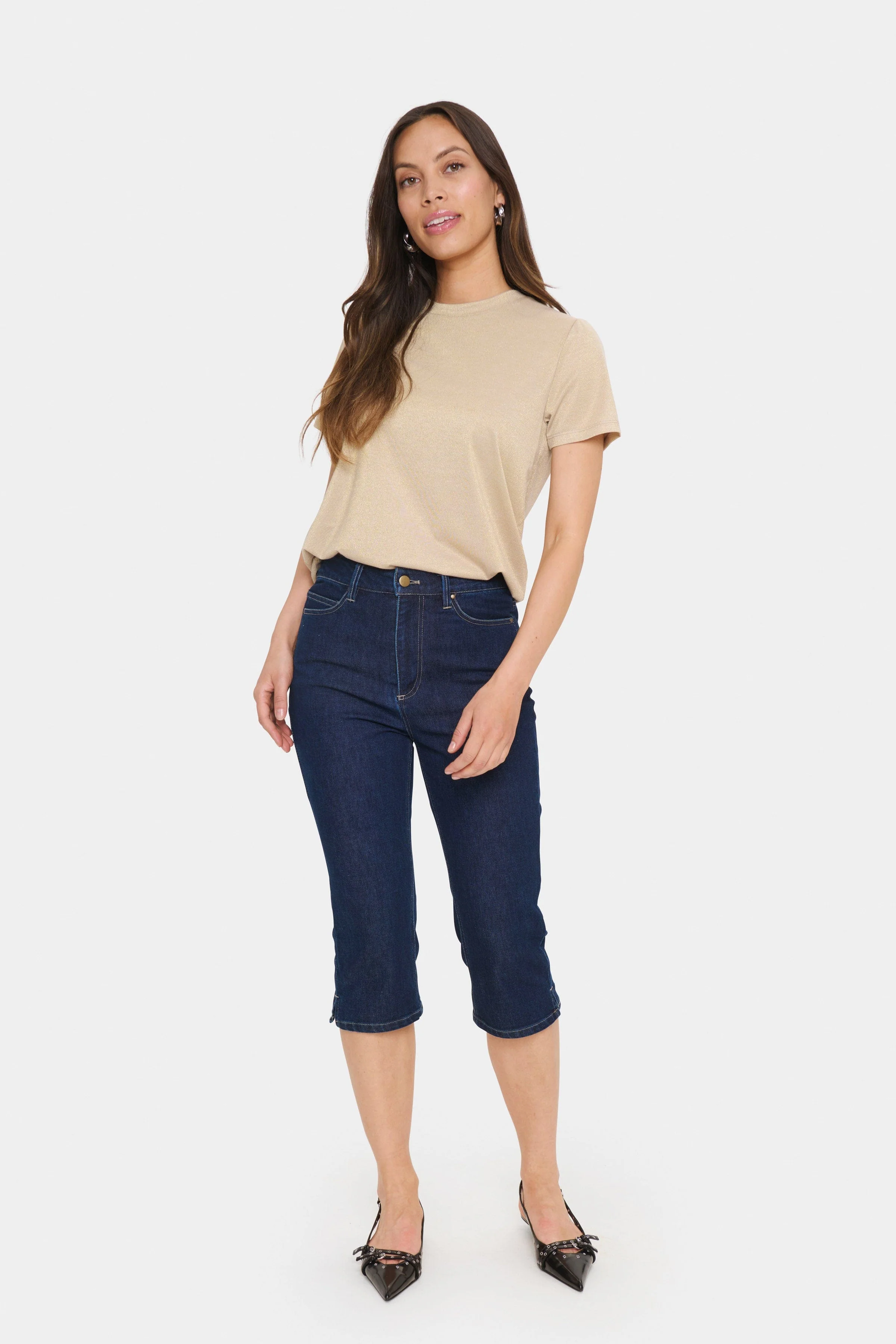 Haga Lurex T-Shirt - Kelp - Image 4