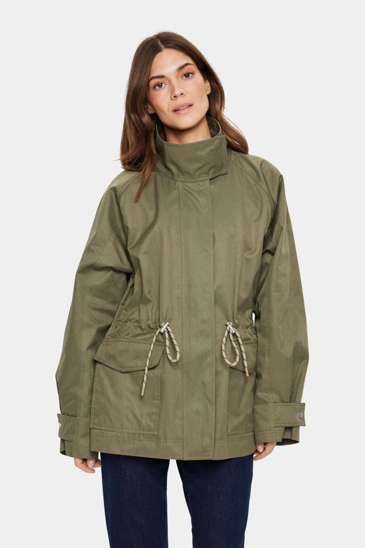 Idris Cotton Blend Utility Jacket - Musk - Image 3