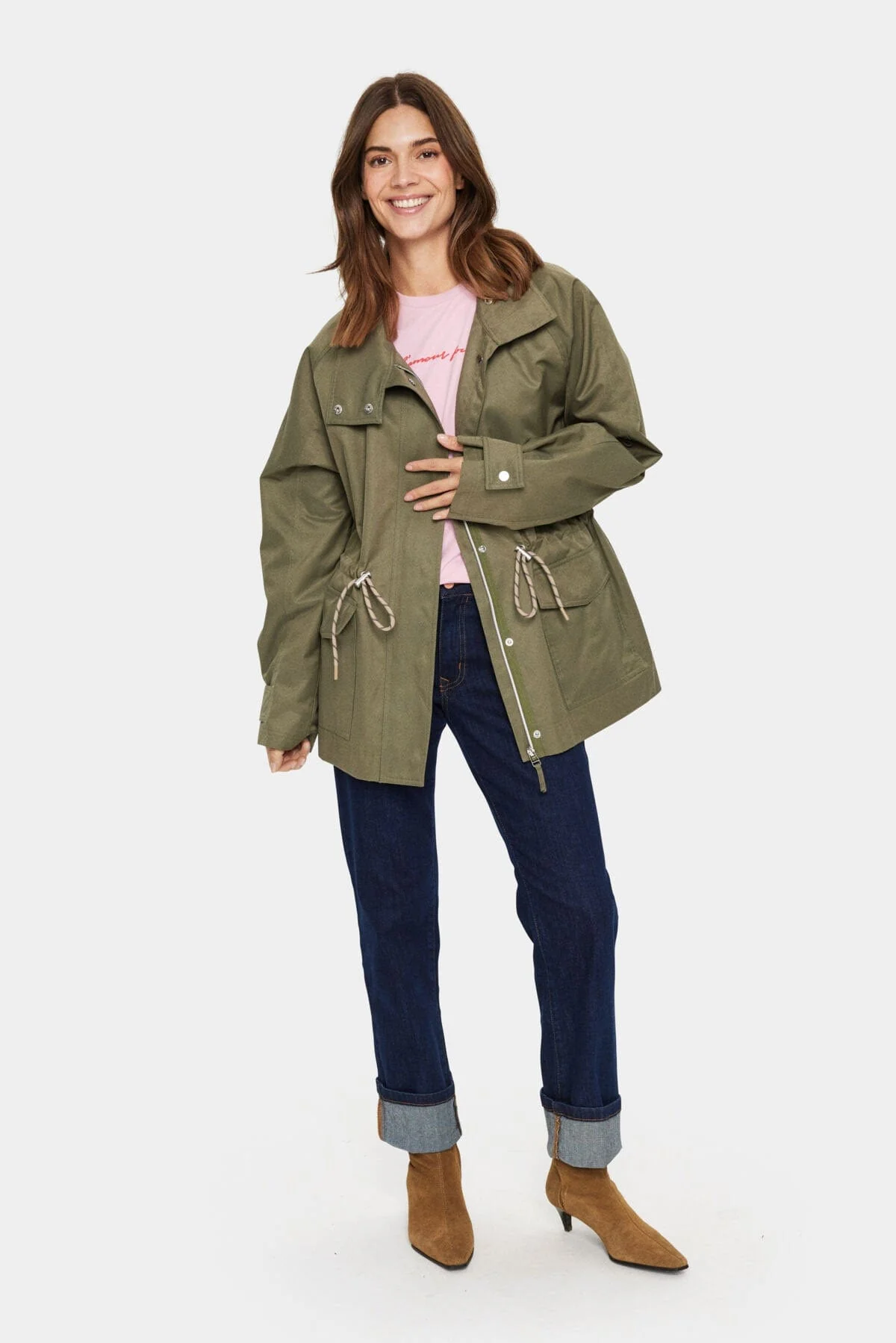 Idris Cotton Blend Utility Jacket - Musk - Image 6
