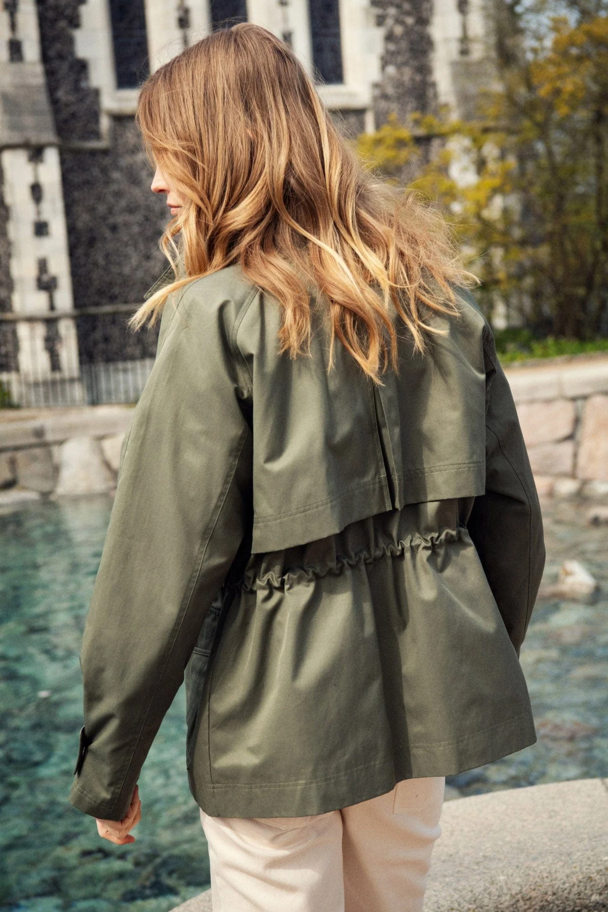 Idris Cotton Blend Utility Jacket - Musk - Image 8