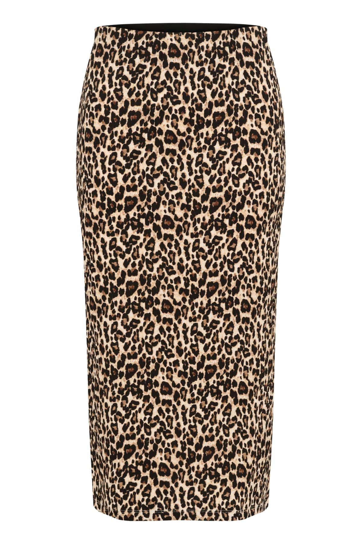 Ilyssa Stretch Waist Midi Skirt - Black Reg Leo