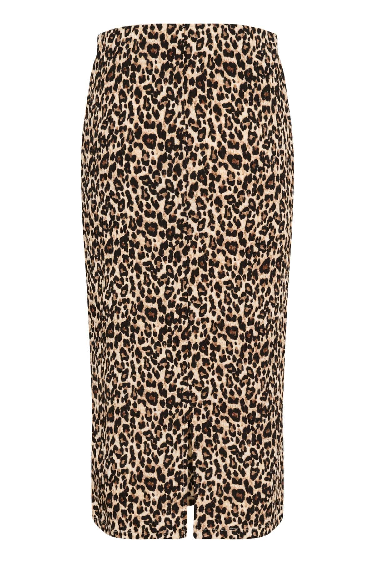 Ilyssa Stretch Waist Midi Skirt - Black Reg Leo - Image 6