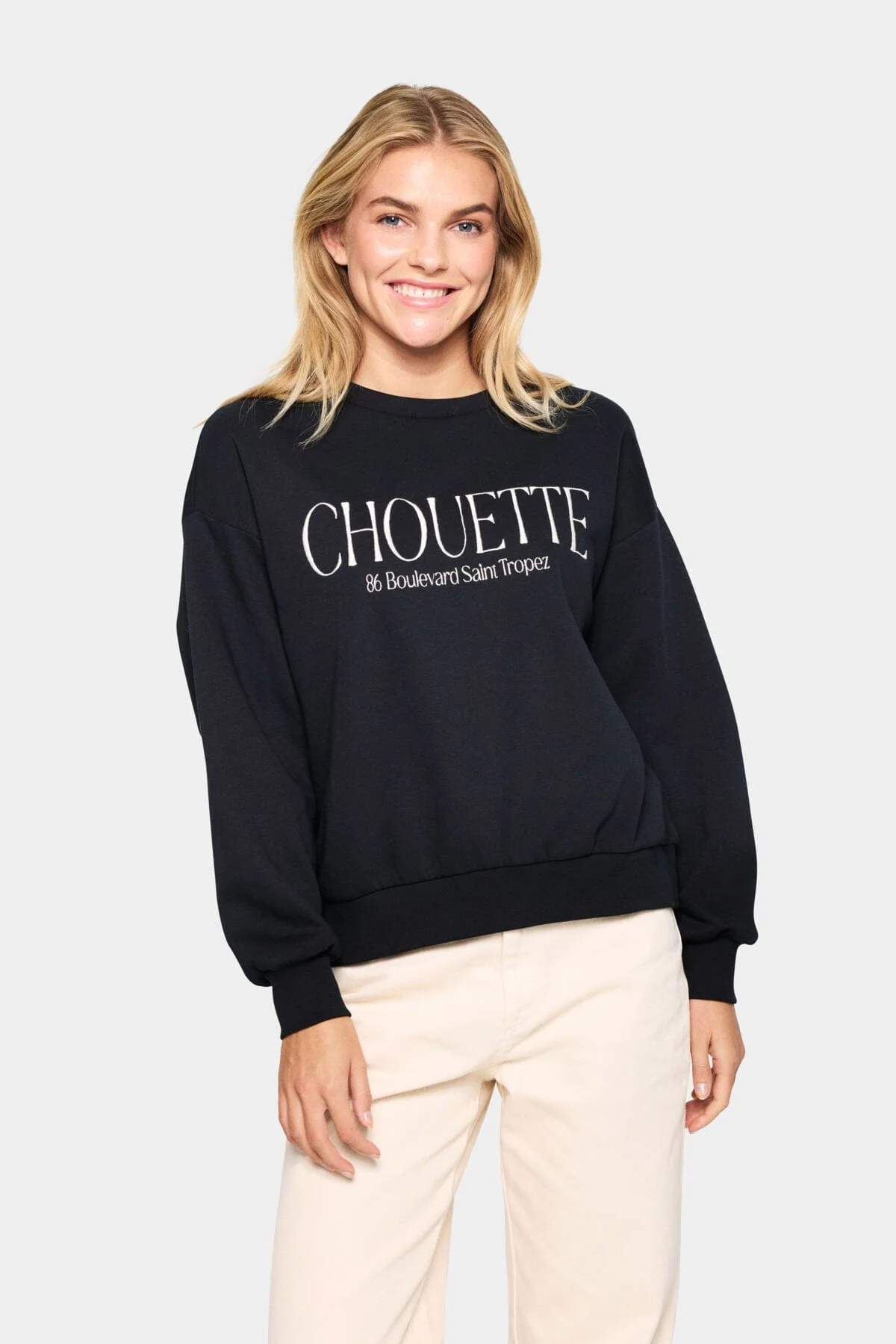 Inez Slogan Sweatshirt - Black - Image 2