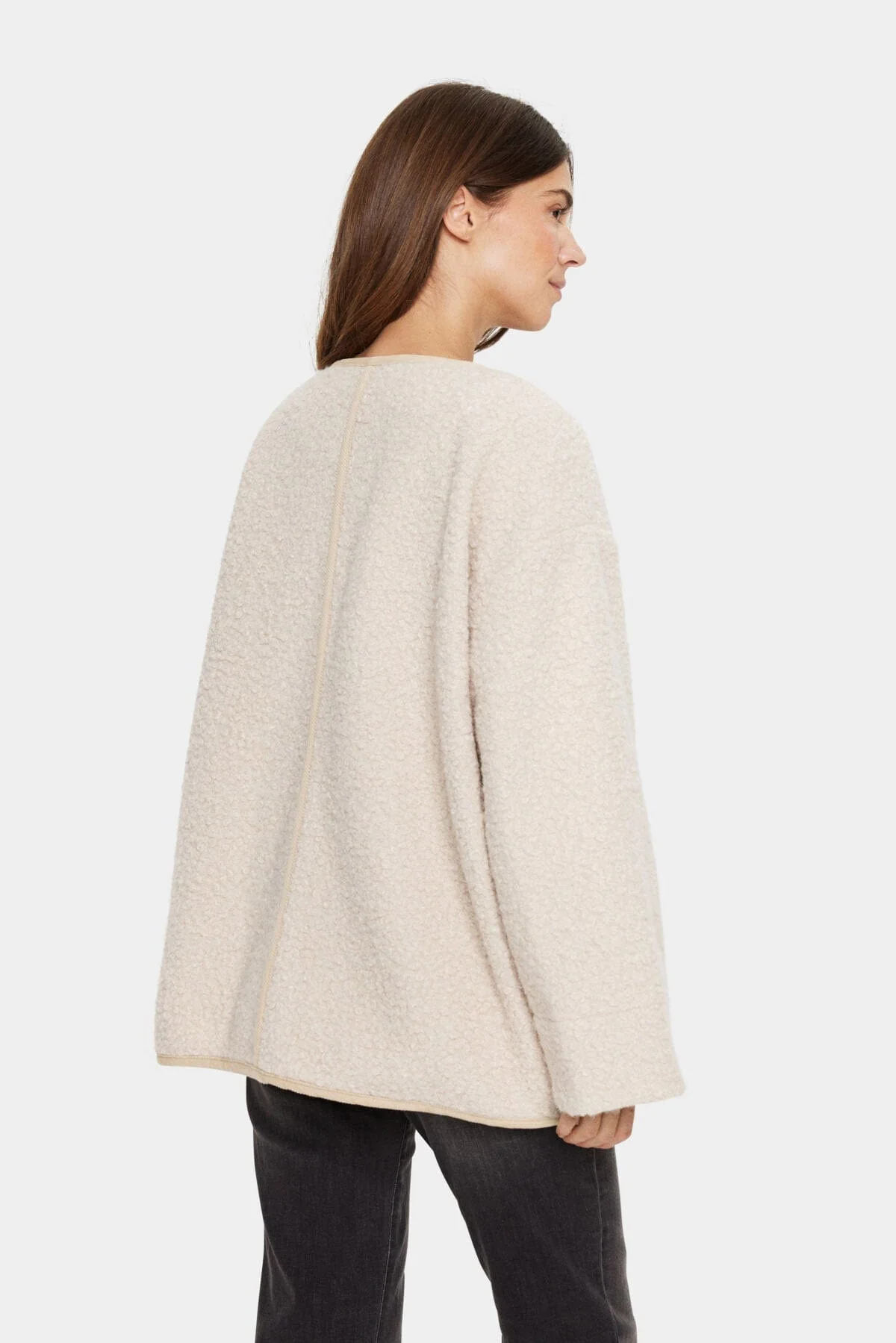 Inley Boucle Style Jacket - Feather Gray - Image 4