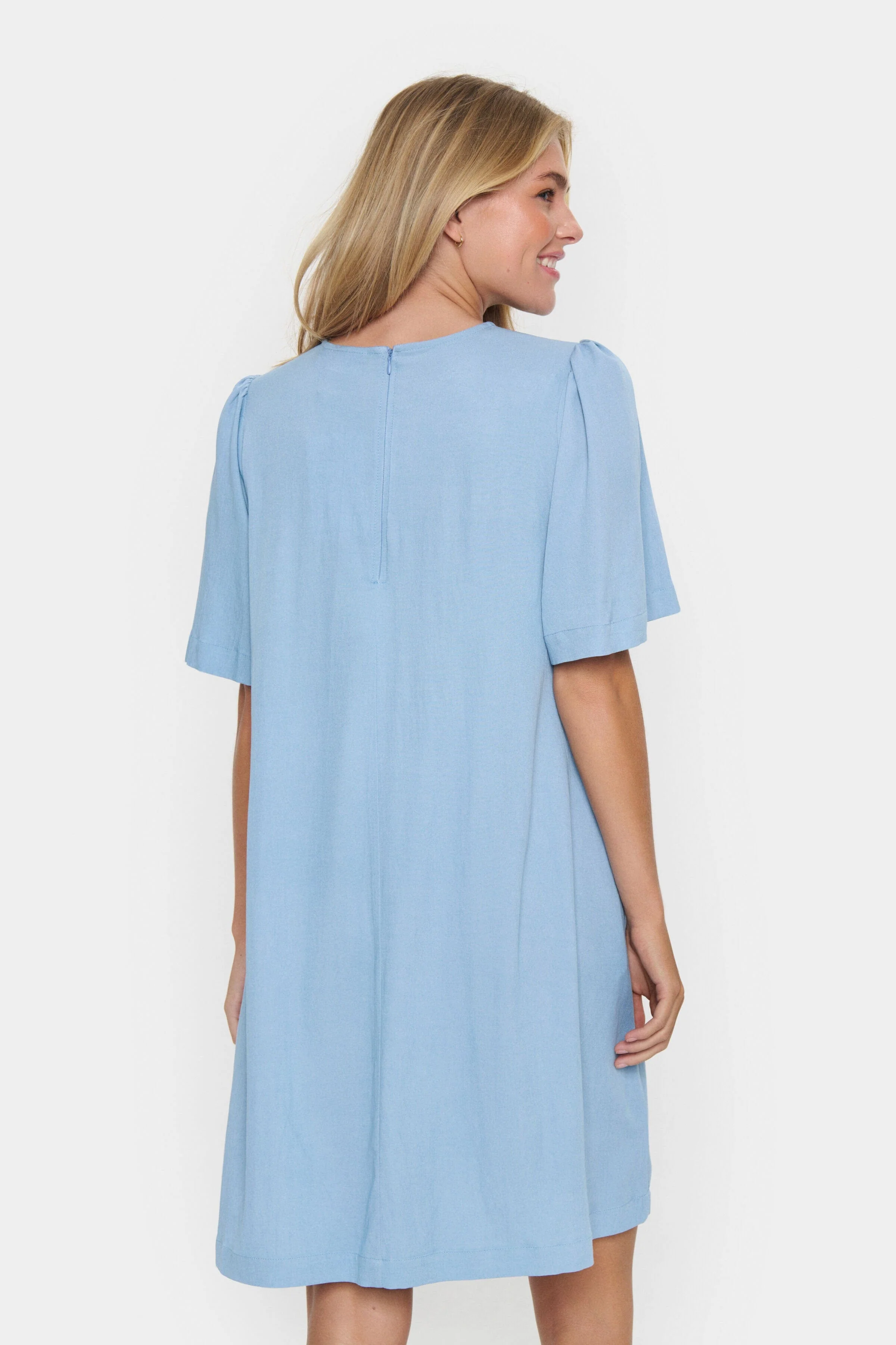 Jarlien Flutter Sleeve Dress - Airy Blue - Image 3
