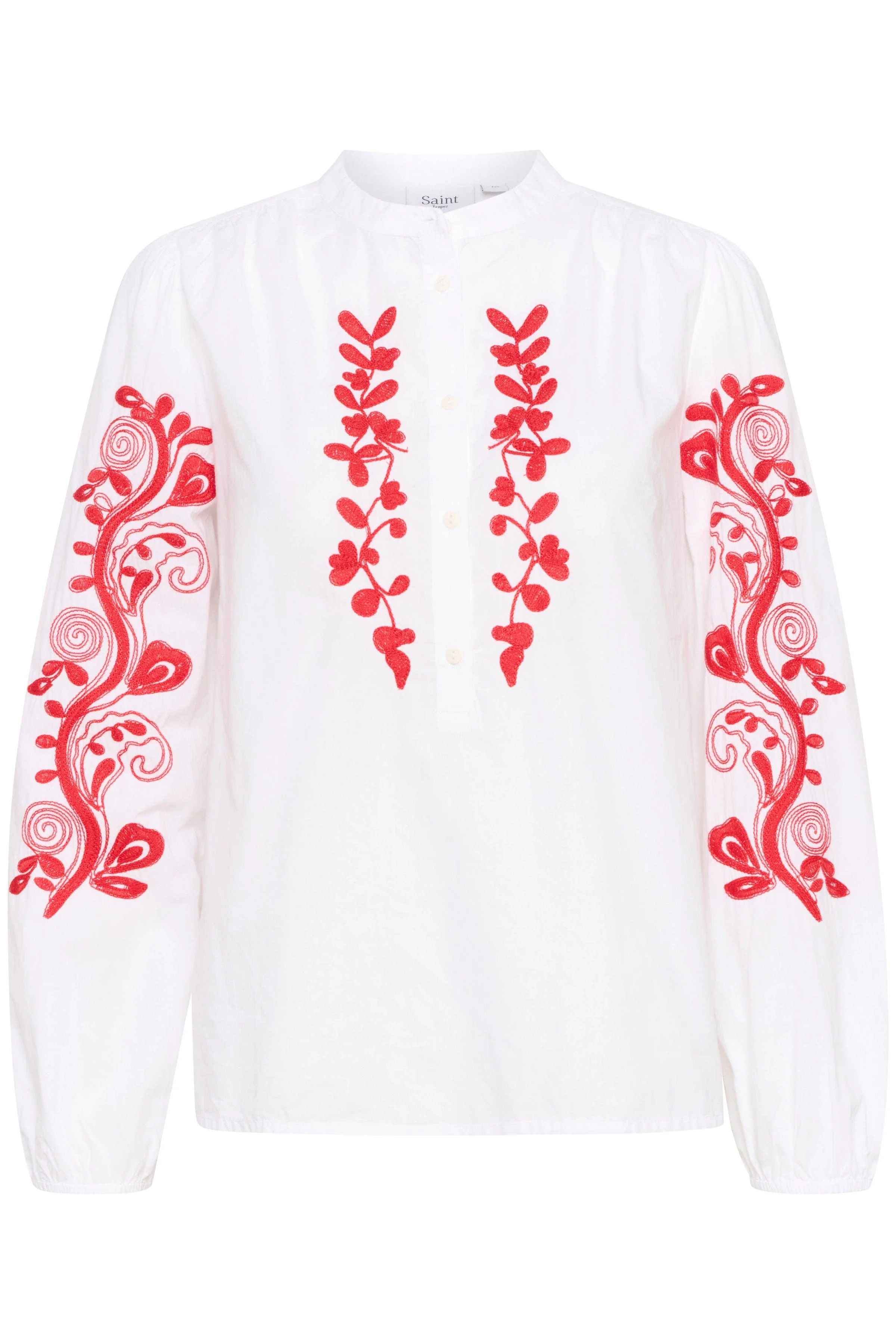 Jesabel Embroidered Detail Shirt - Bright White - Image 2