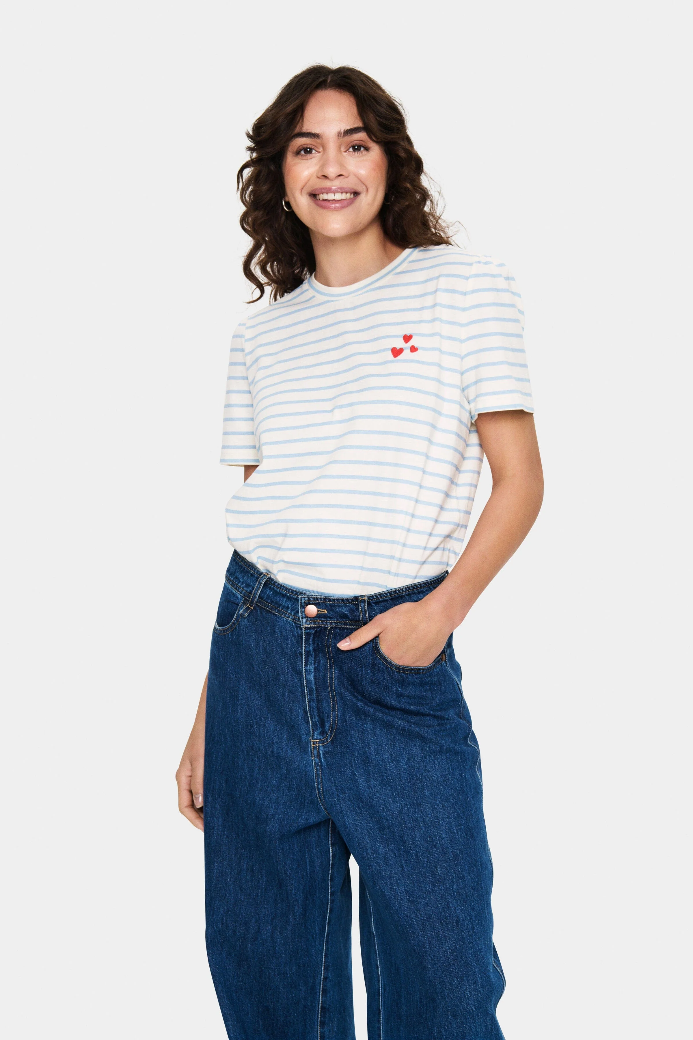 Jucia T-Shirt - Airy Blue White Stripe - Image 3