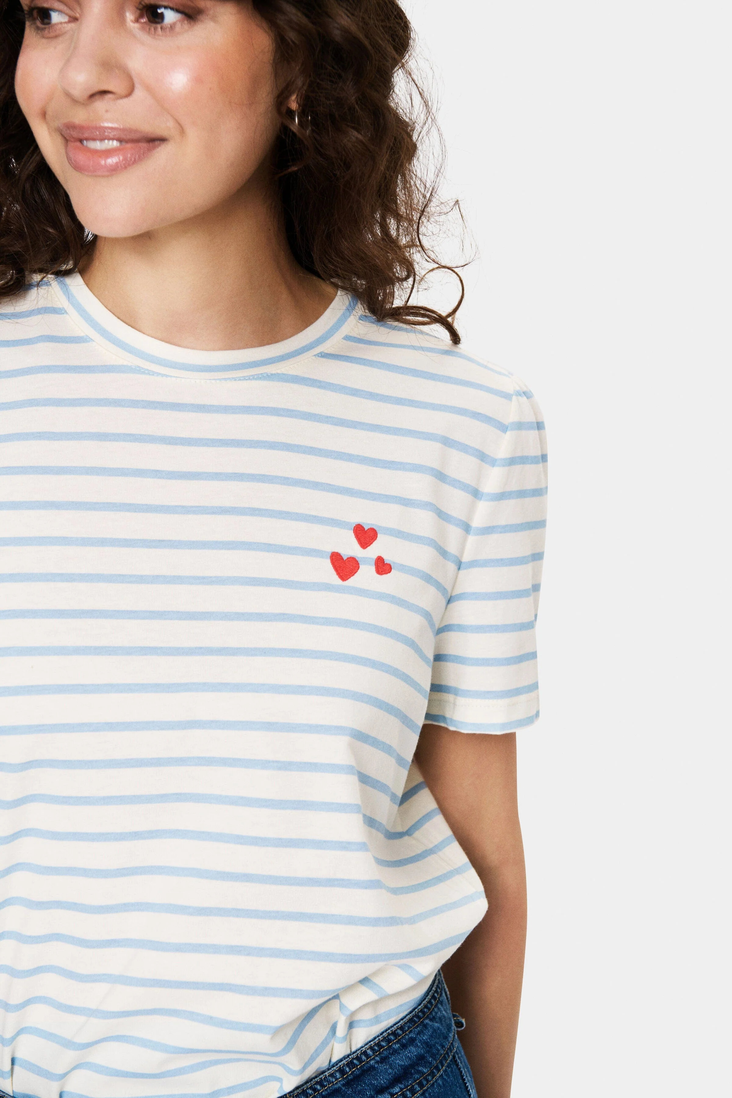 Jucia T-Shirt - Airy Blue White Stripe - Image 5