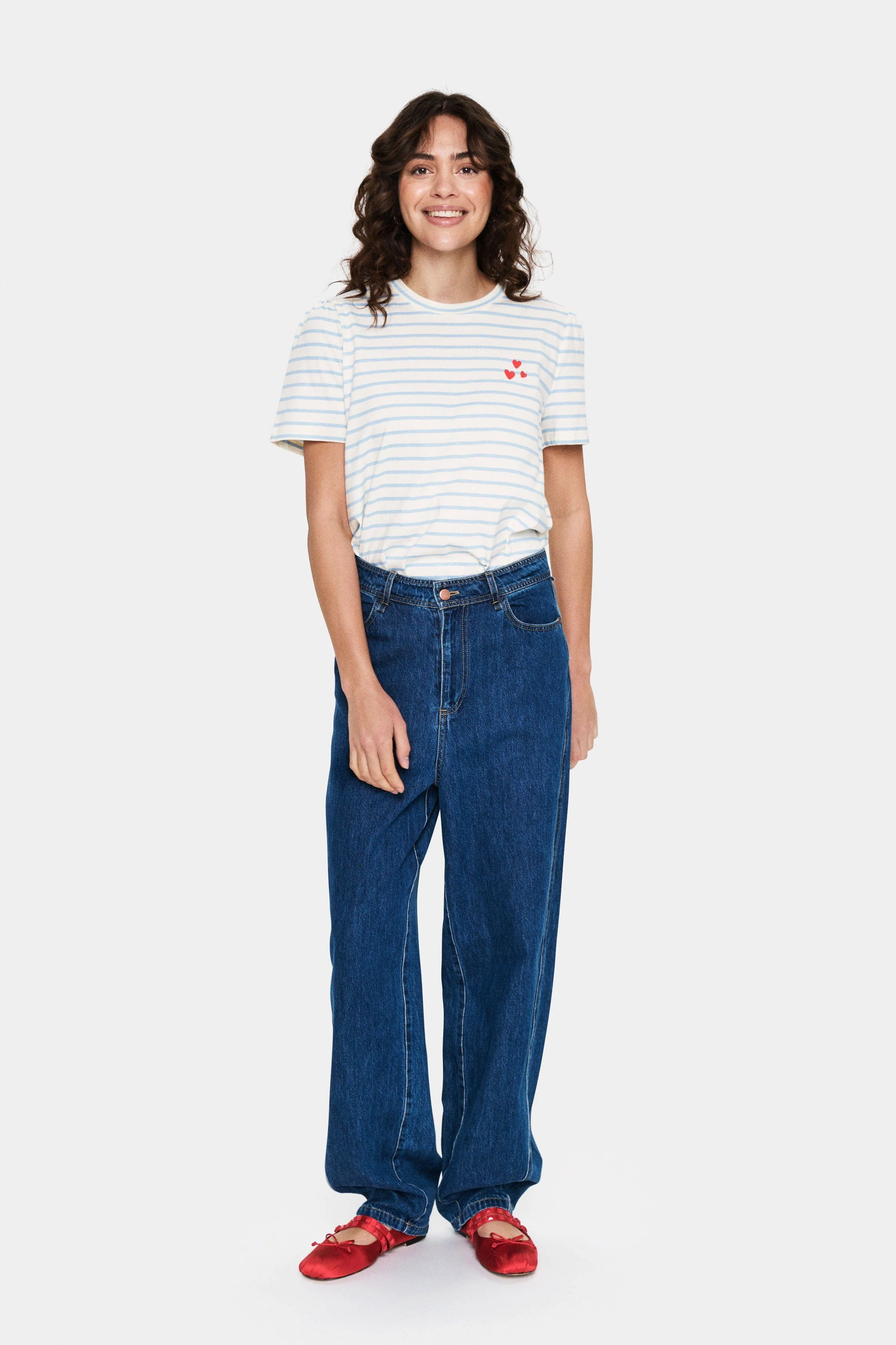 Jucia T-Shirt - Airy Blue White Stripe - Image 6