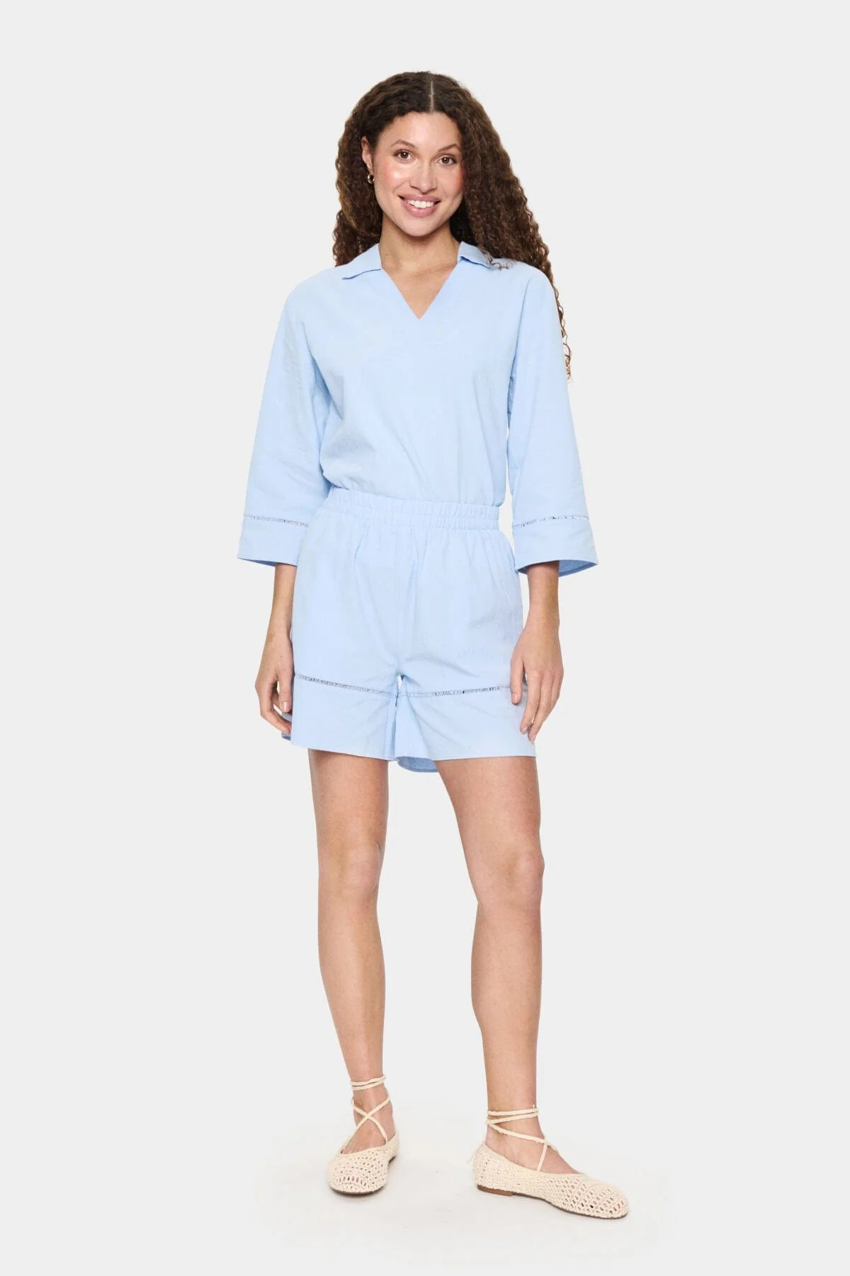 Kalinda Shorts - Chambray Blue - Image 5