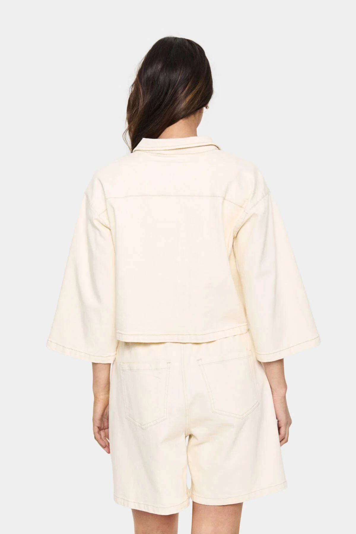 Kayo Cotton Denim Shirt - Winter White - Image 3