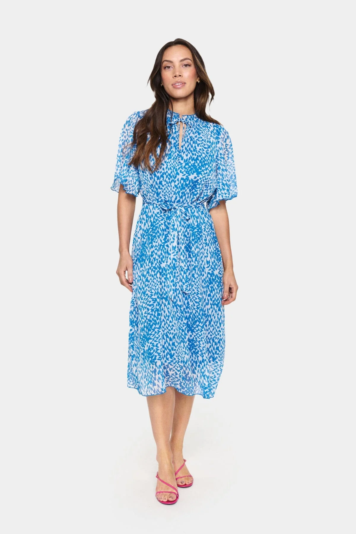 Kesia Printed Dress - Campanula Soft Zigzag - Image 2