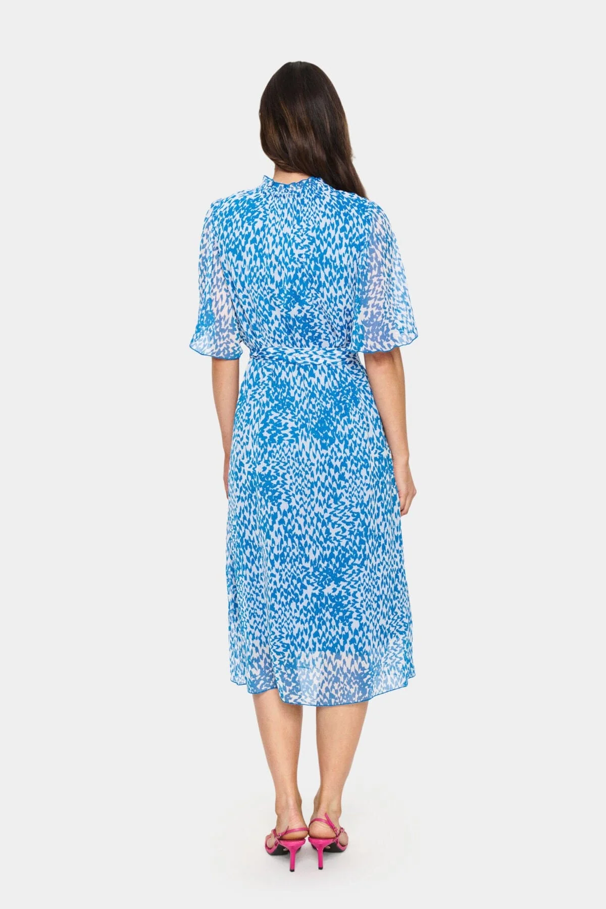 Kesia Printed Dress - Campanula Soft Zigzag - Image 3