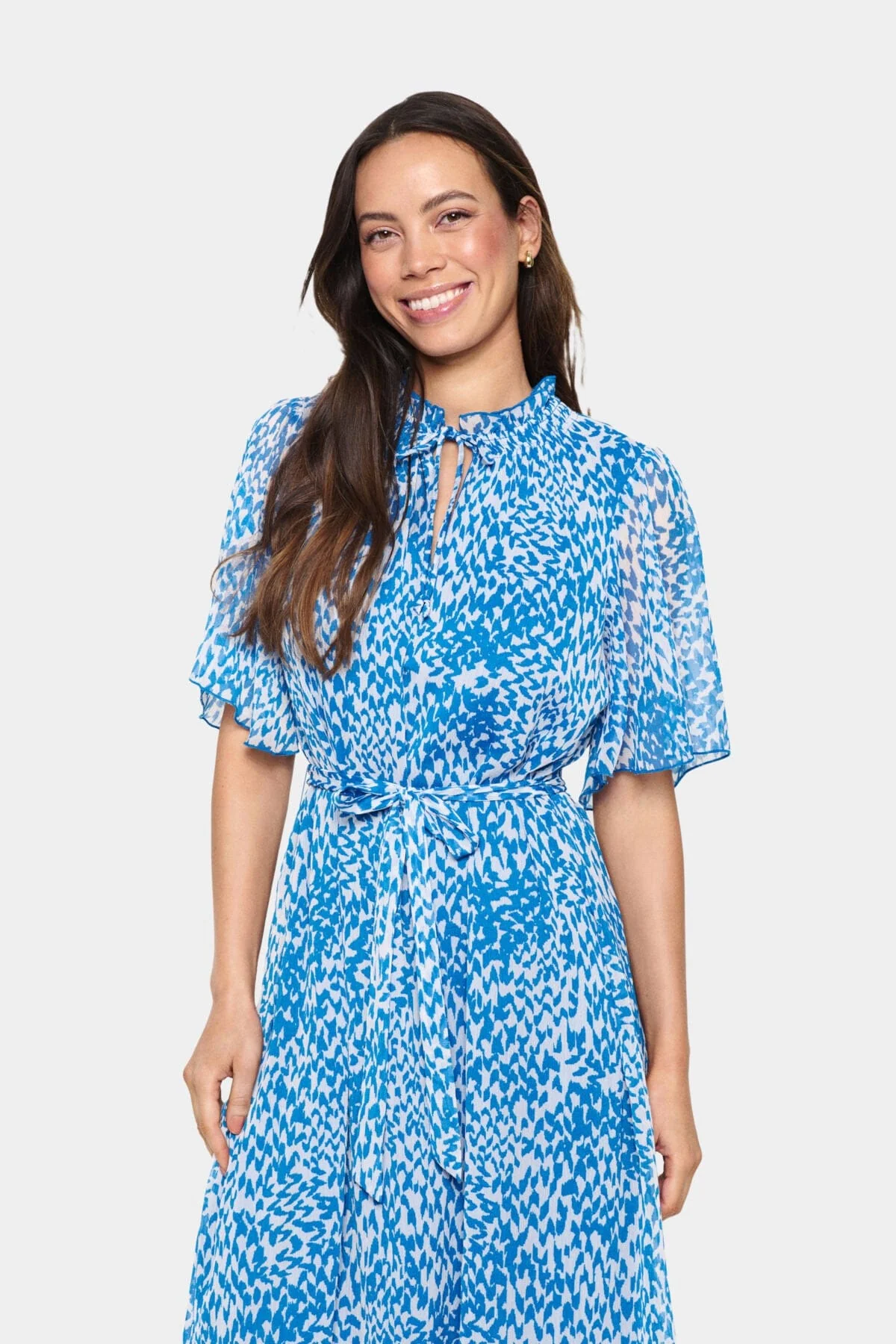Kesia Printed Dress - Campanula Soft Zigzag - Image 5