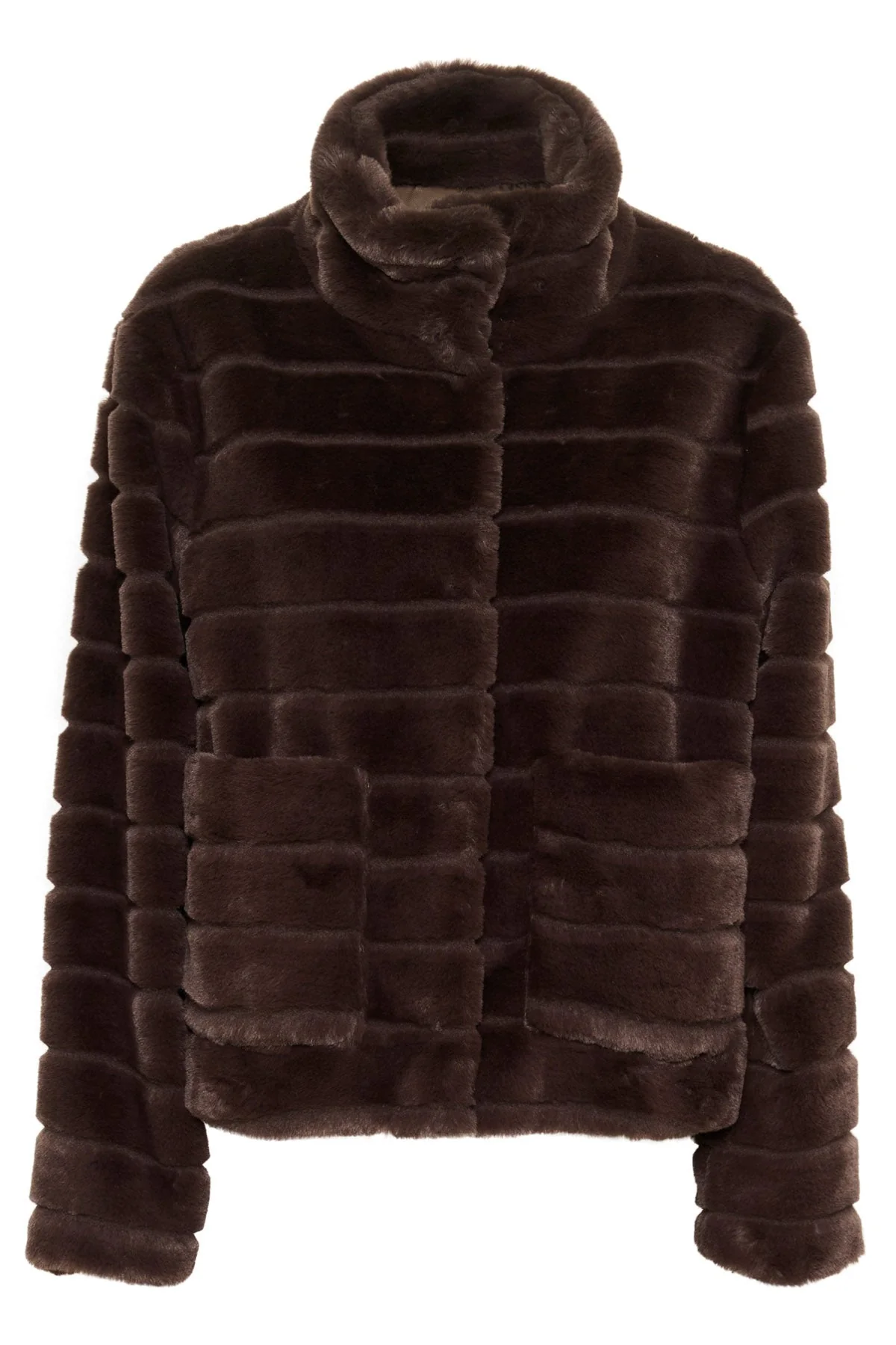 Leonie Faux Fur Jacket - Chocolate Brown