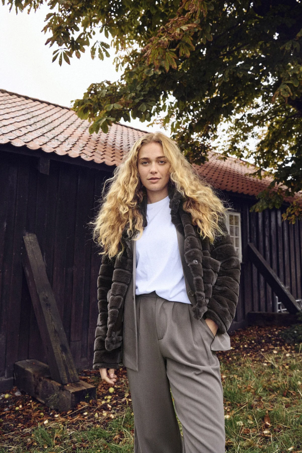 Leonie Faux Fur Jacket - Chocolate Brown - Image 7