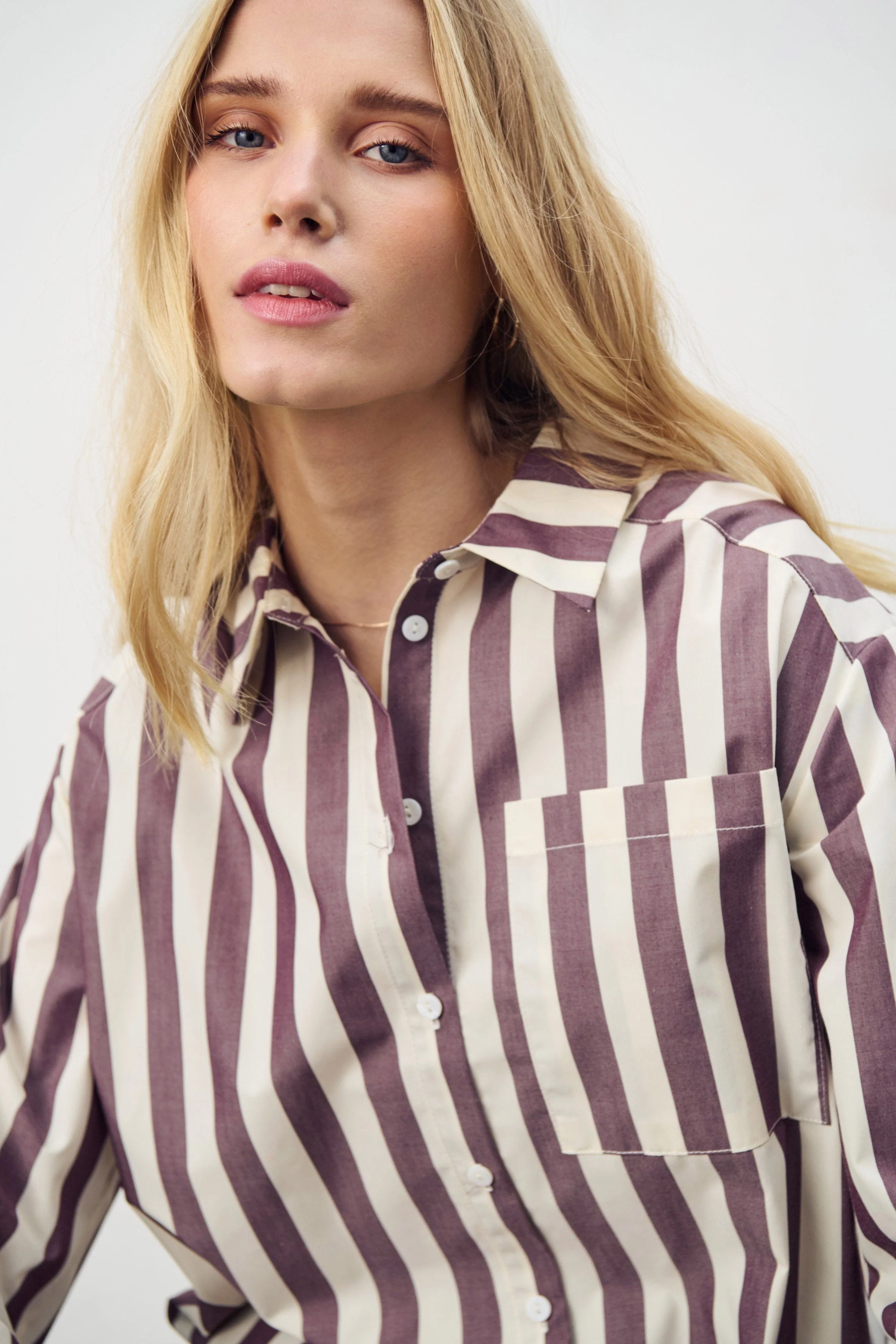 Lieke Stripe Shirt - Decadent Chocolate Ice Stripe - Image 2