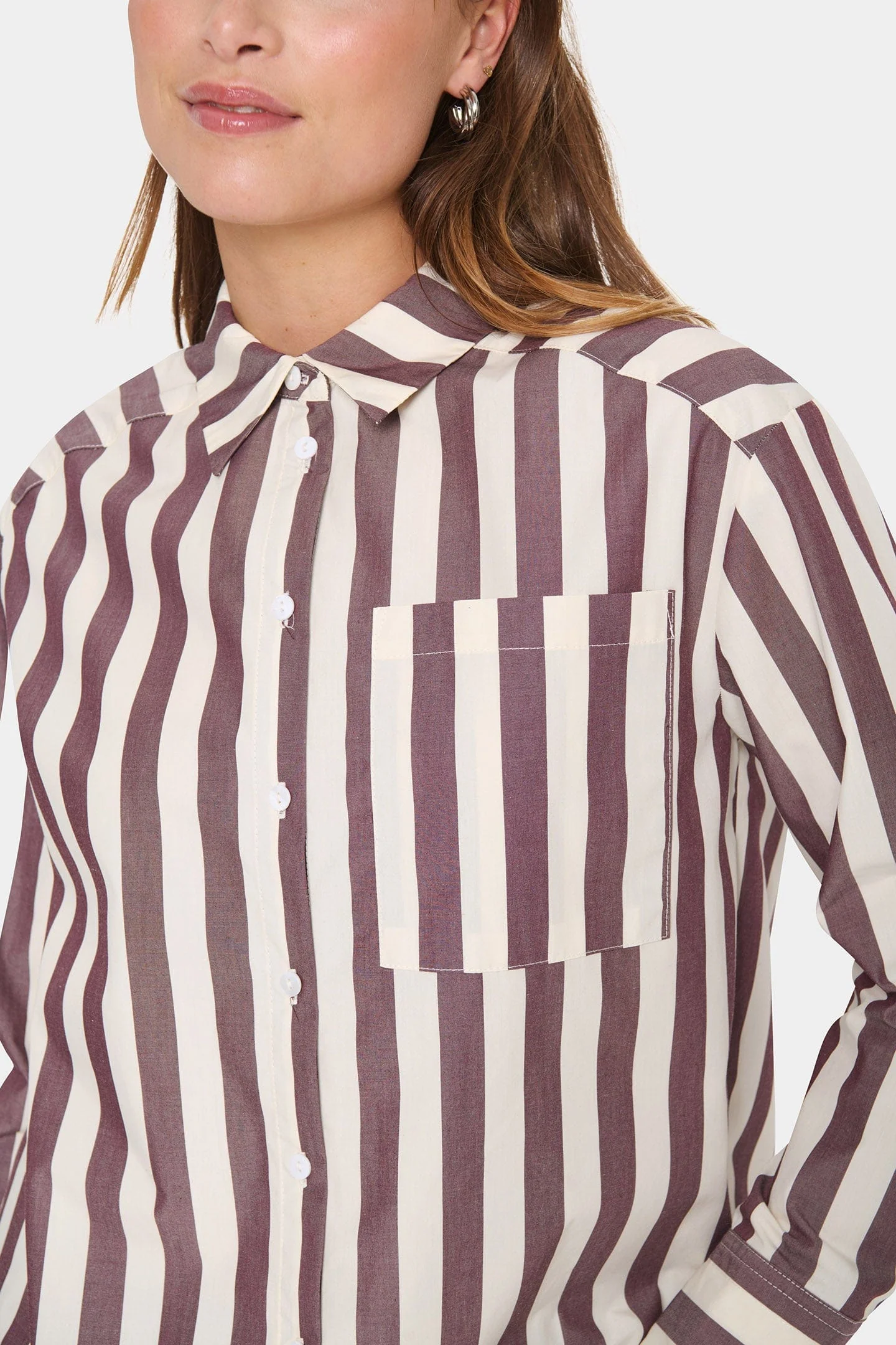 Lieke Stripe Shirt - Decadent Chocolate Ice Stripe - Image 5