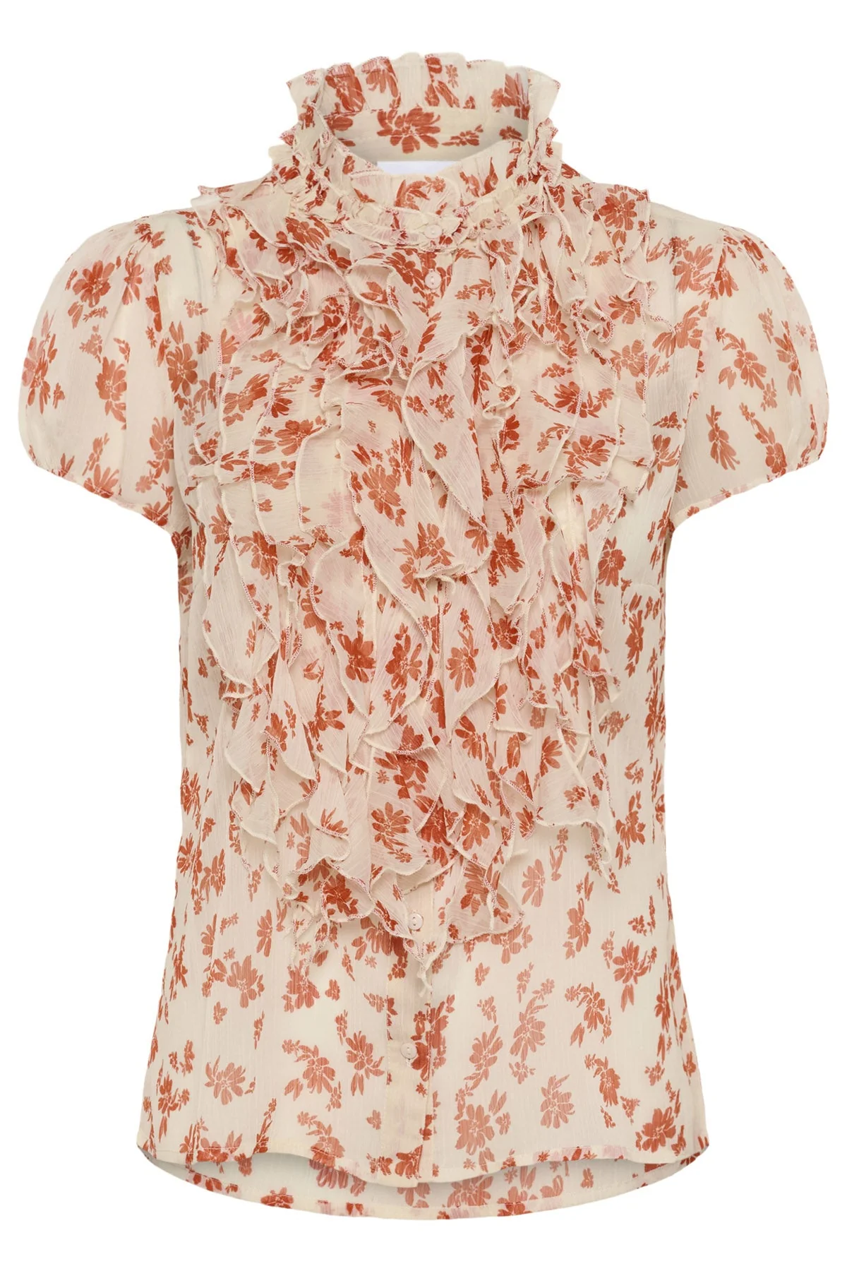 Lilja Ruffle Blouse- Seedpearl Valiant Daisy