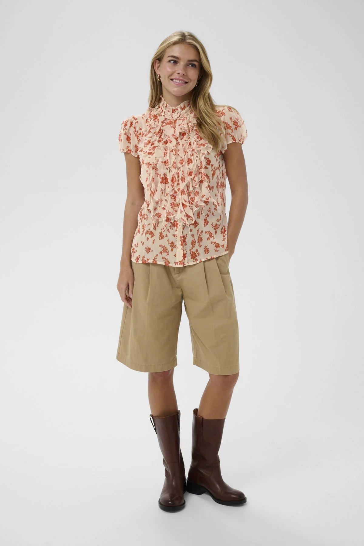 Lilja Ruffle Blouse- Seedpearl Valiant Daisy - Image 5