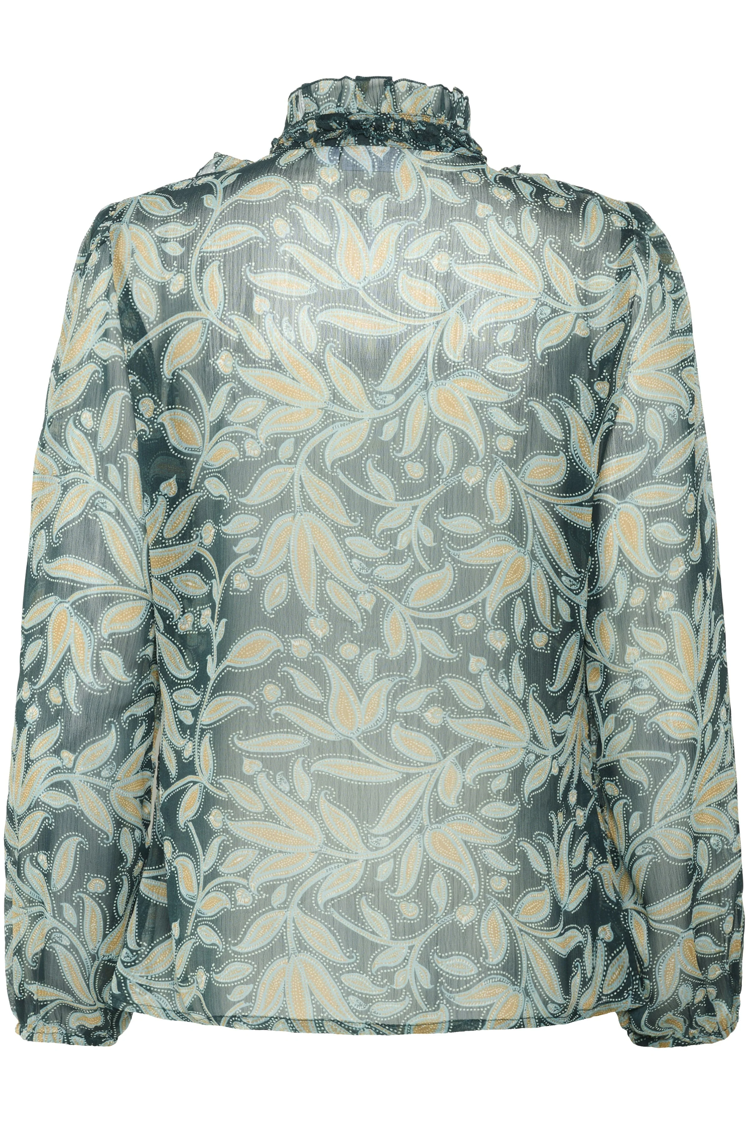 Lilja Ruffle Detail Blouse - Pine Autumn Floral - Image 6