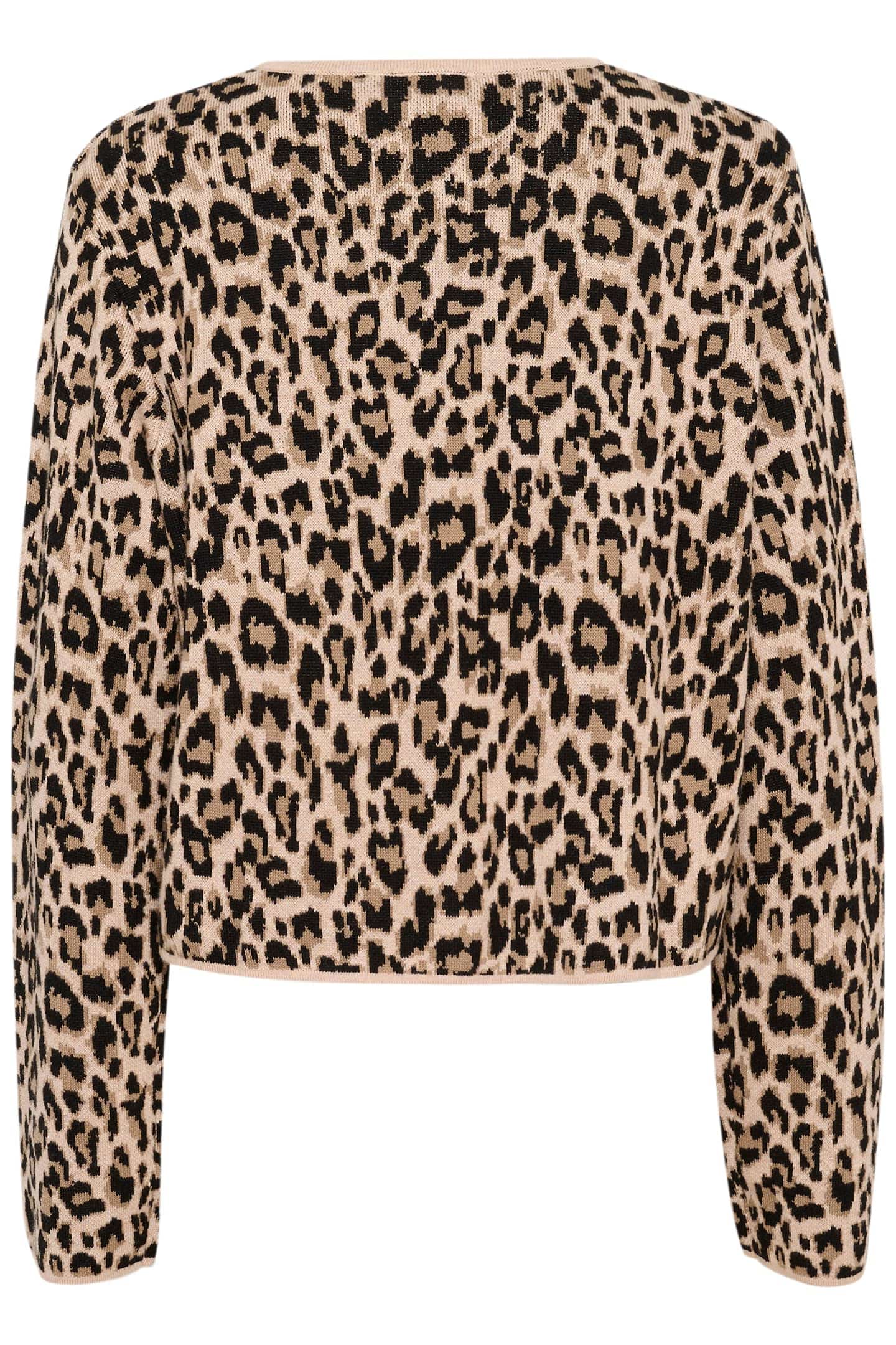 Lydia Cardigan - Black Leopard Jacquard - Image 3