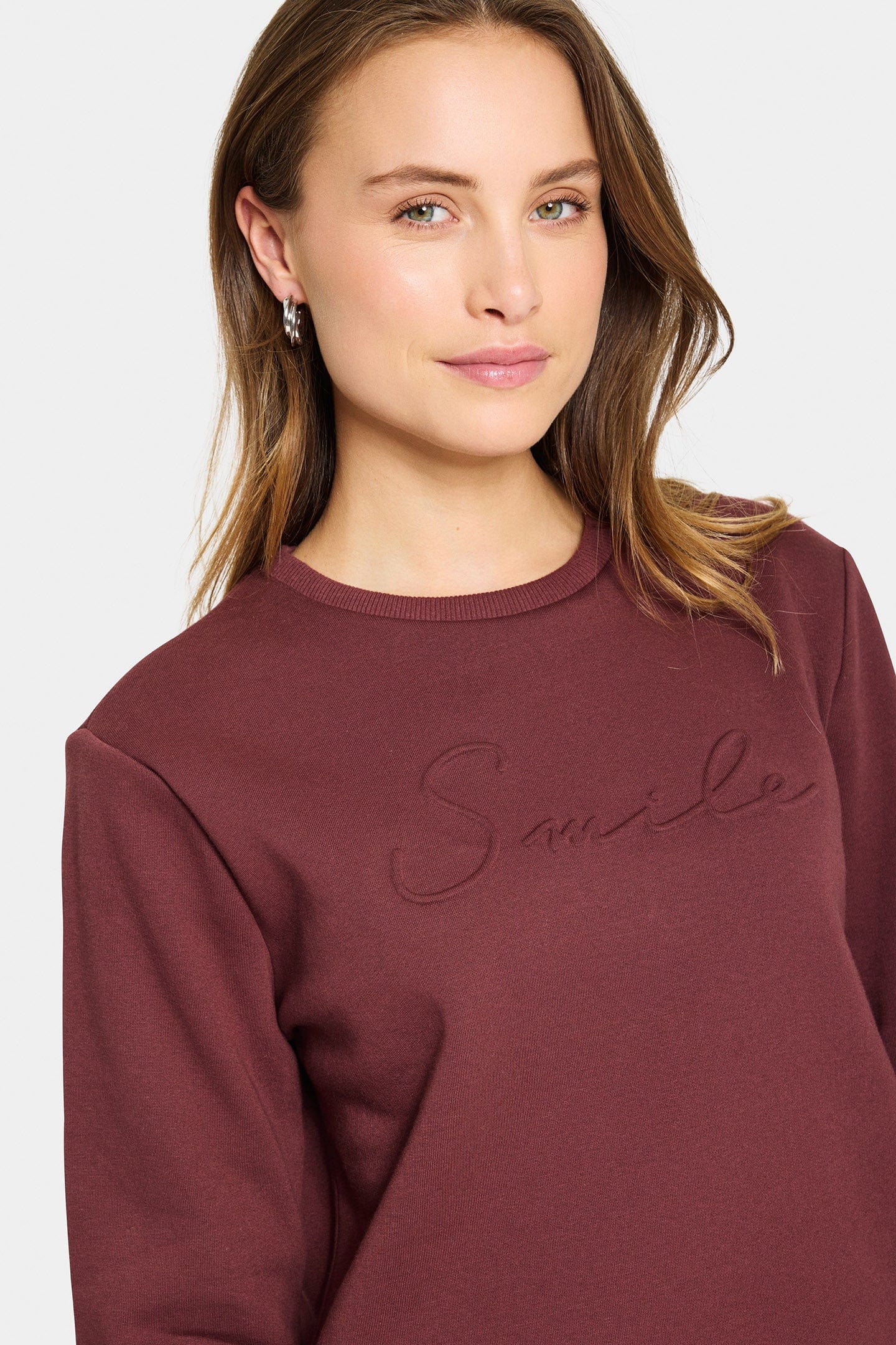 Lyona Slogan Sweatshirt - Decadent Chocolate - Image 4
