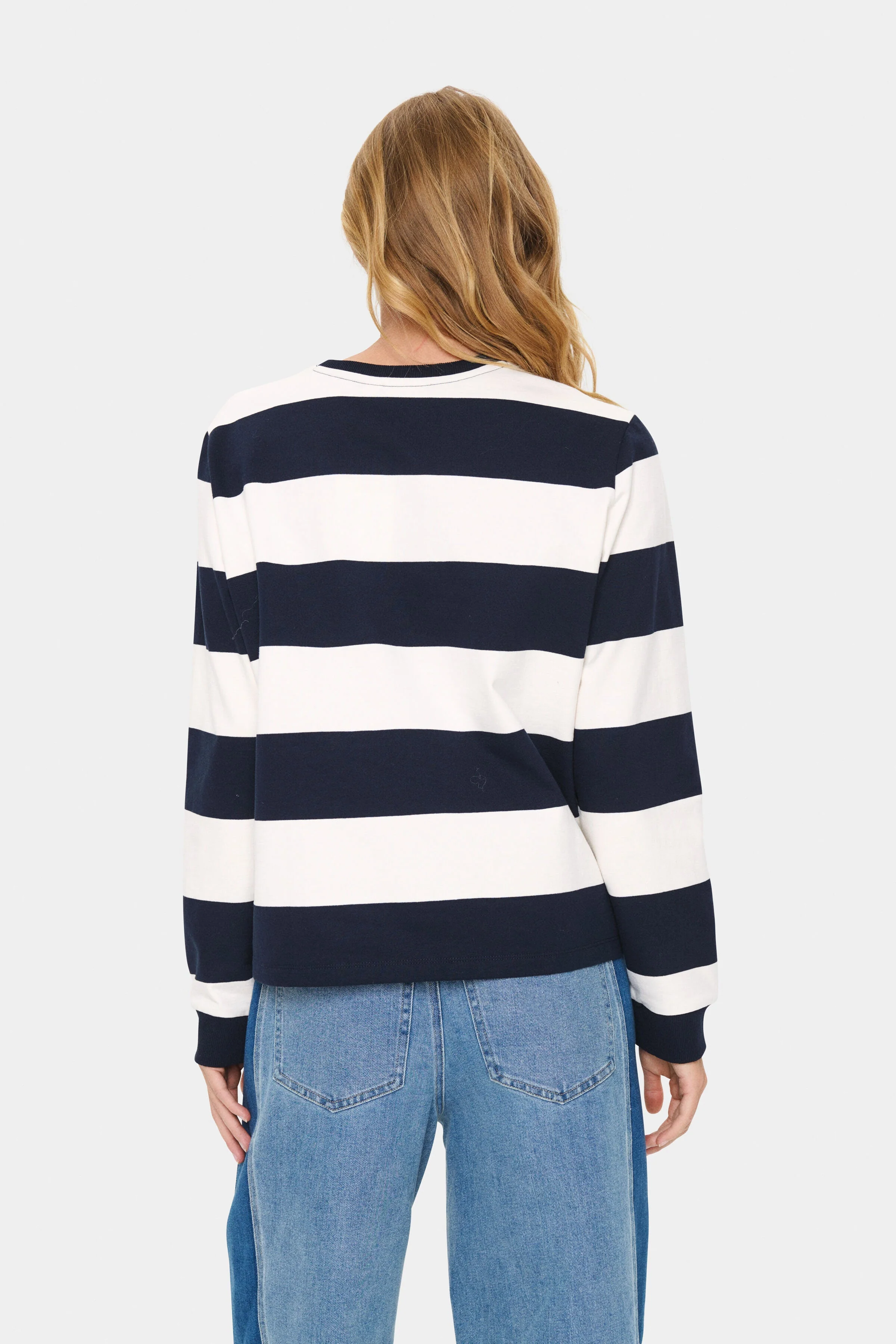 Majsa Stripe Sweatshirt - Nightsky Ice Block Stripe - Image 3