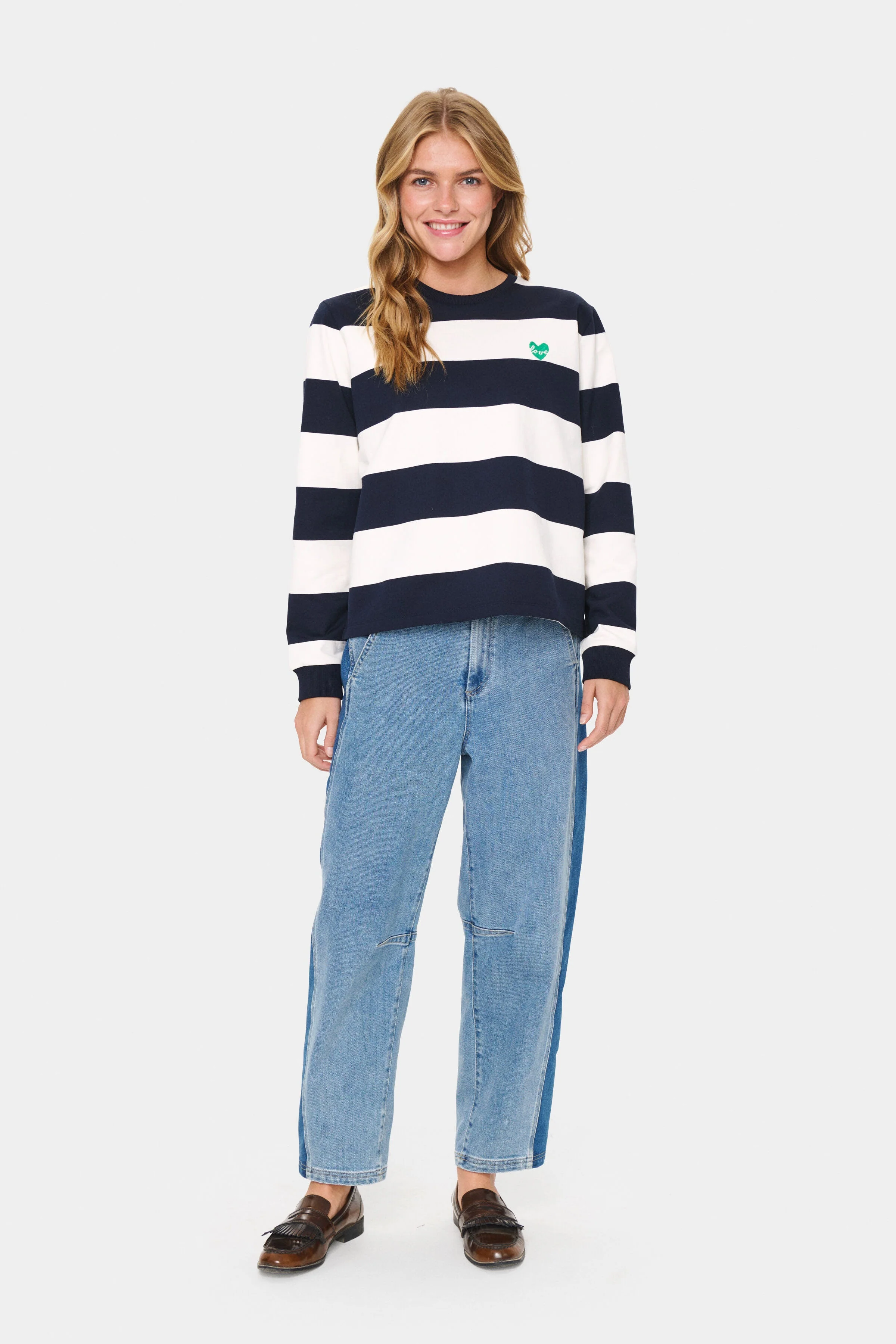Majsa Stripe Sweatshirt - Nightsky Ice Block Stripe - Image 5