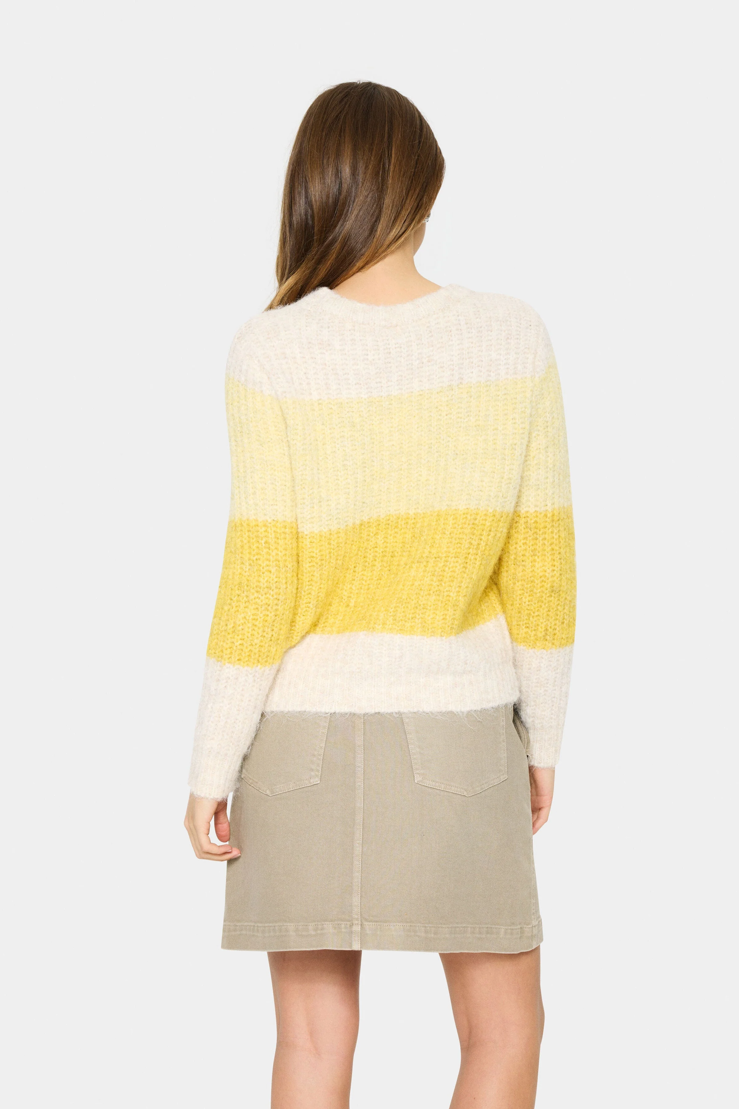 Mandy Stripe Jumper - Misted Yellow Melange - Image 4