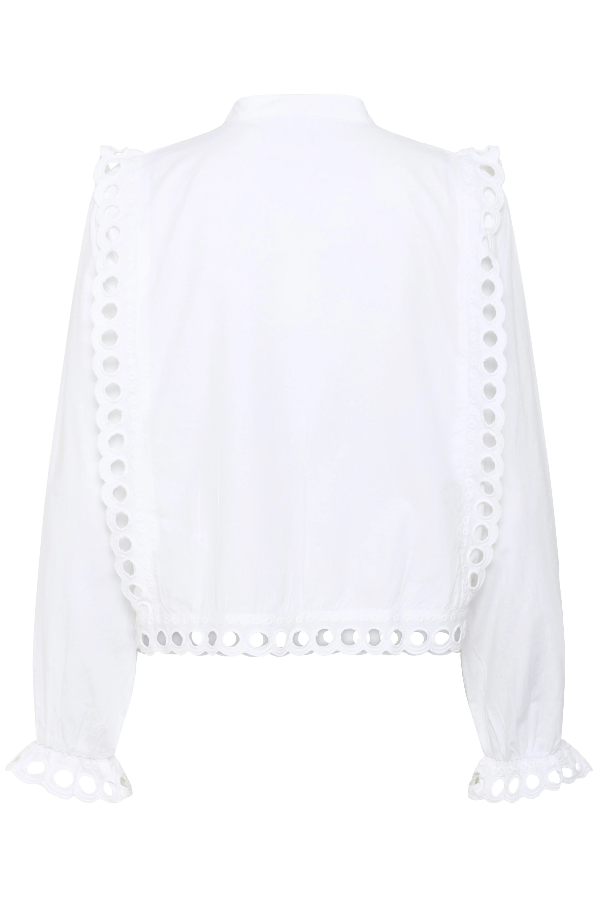 Marlee Broderie Anglaise Shirt - Bright White - Image 8