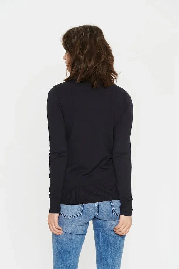 Mila Knitted Roll Neck Jumper - Night Sky - Image 4