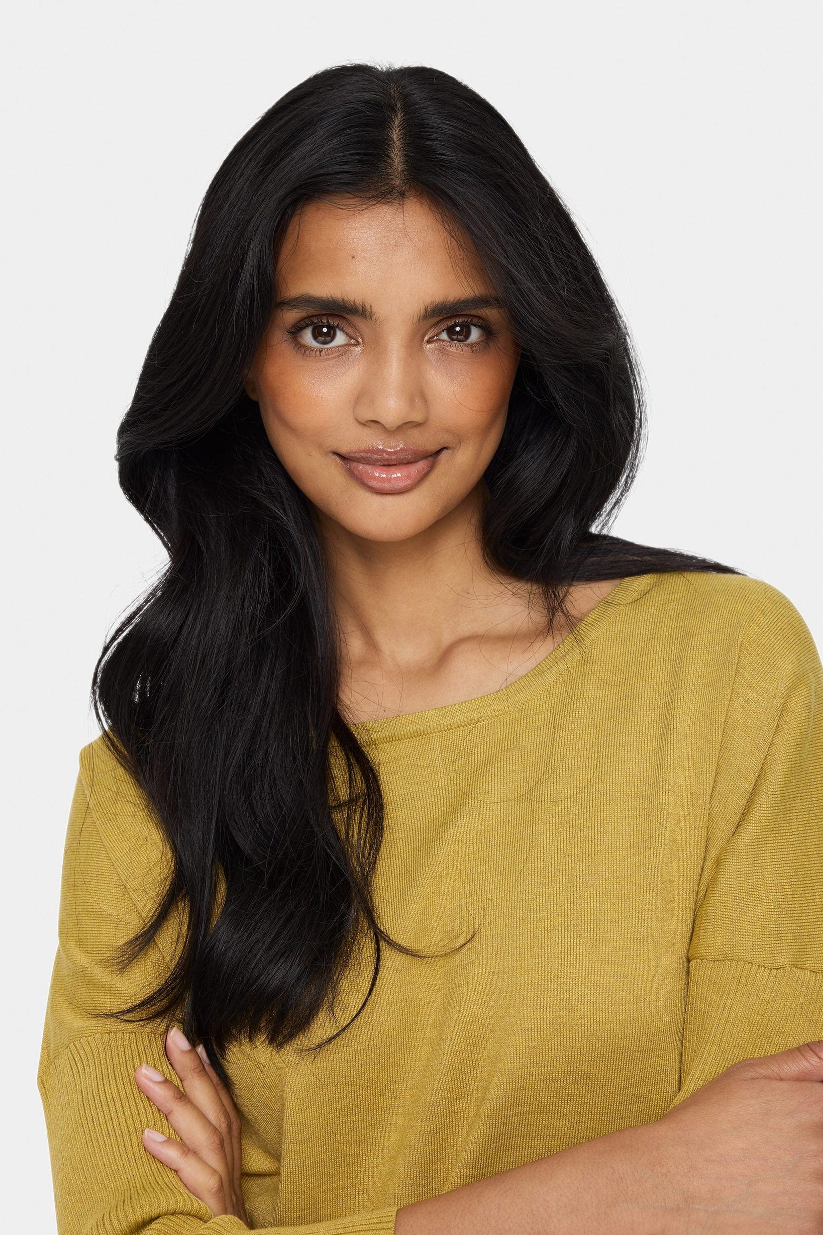 Mila Round Neck Jumper - Burnished Gold Melange - Image 4