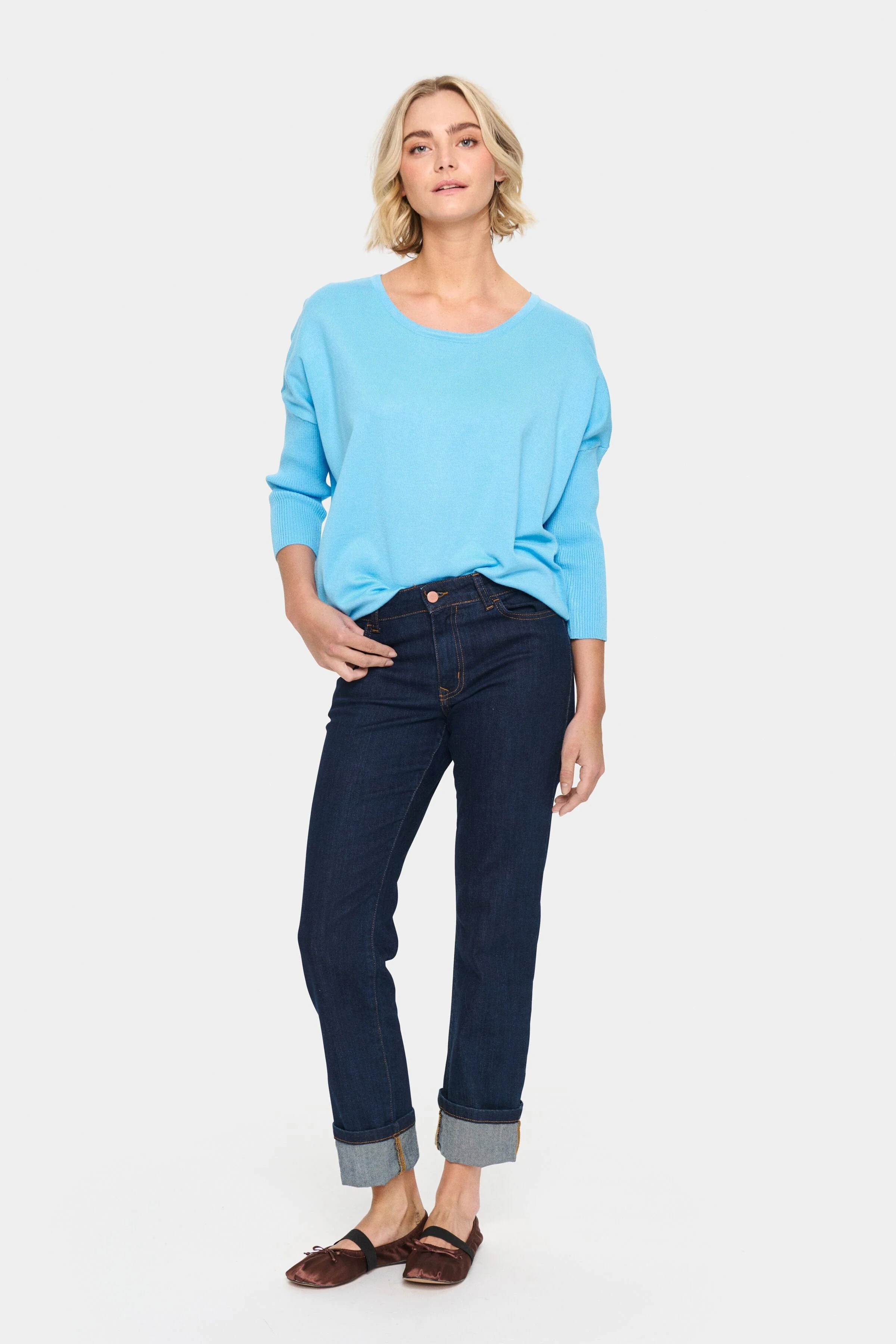 Mila Round Neck Jumper - Ethereal Blue - Image 5