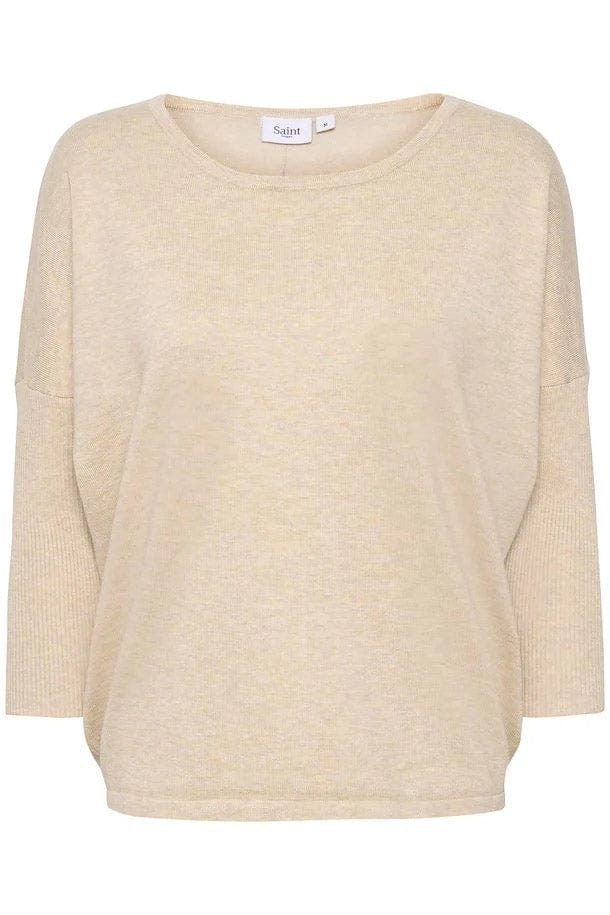 Mila Round Neck Jumper - Jojoba Melange