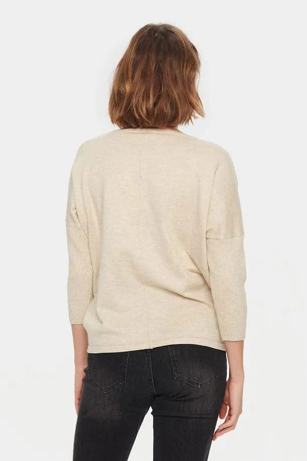 Mila Round Neck Jumper - Jojoba Melange - Image 2