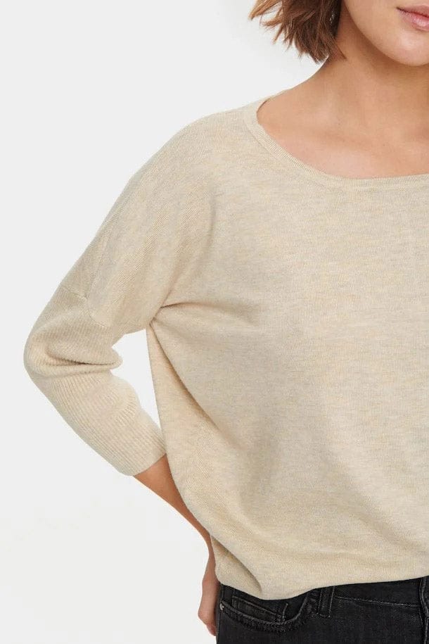 Mila Round Neck Jumper - Jojoba Melange - Image 4