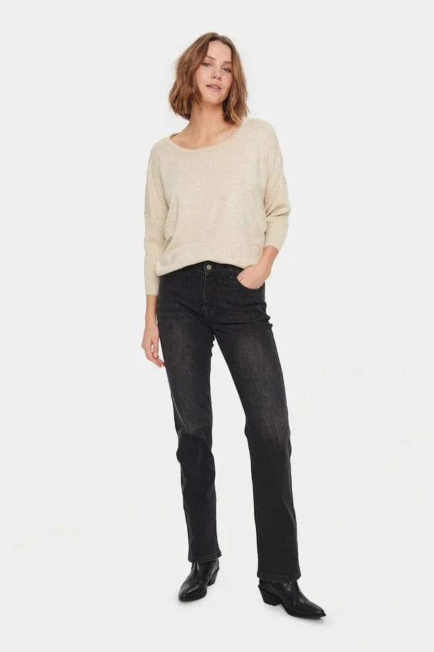 Mila Round Neck Jumper - Jojoba Melange - Image 5