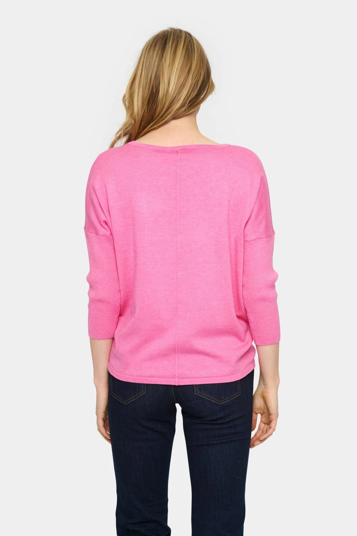 Mila Round Neck Jumper - Pink Cosmos Melange - Image 6